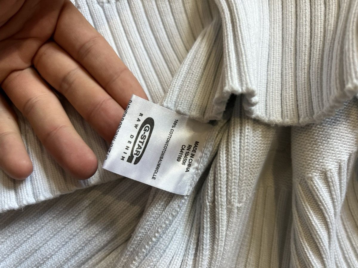 G-Star G Star Raw White Sweater Rubbed Basic Classic Size US L / EU 52-54 / 3 - 7 Thumbnail