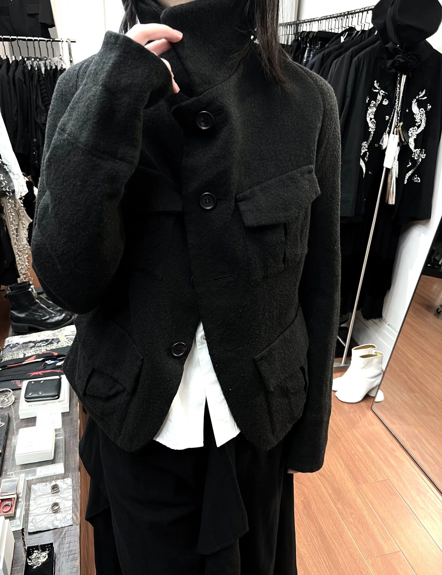 Yohji Yamamoto Yohji Yamamoto Wool Jacket Deep Brown Maillard Size 2 Size M / US 6-8 / IT 42-44 - 3 Thumbnail