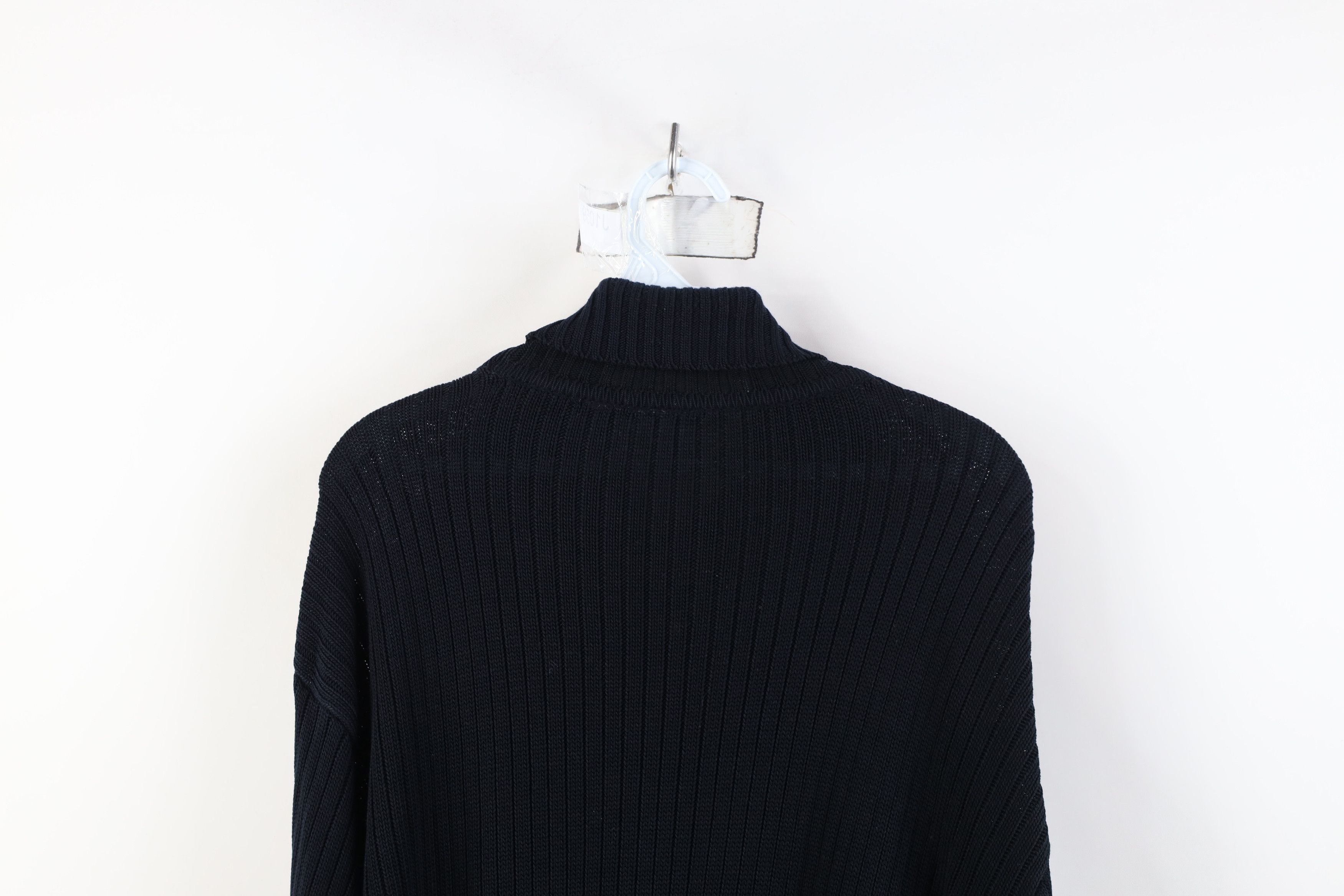 Vintage Vintage 90s Streetwear Thin Ribbed Knit Turtleneck Sweater Size US L / EU 52-54 / 3 - 9 Thumbnail