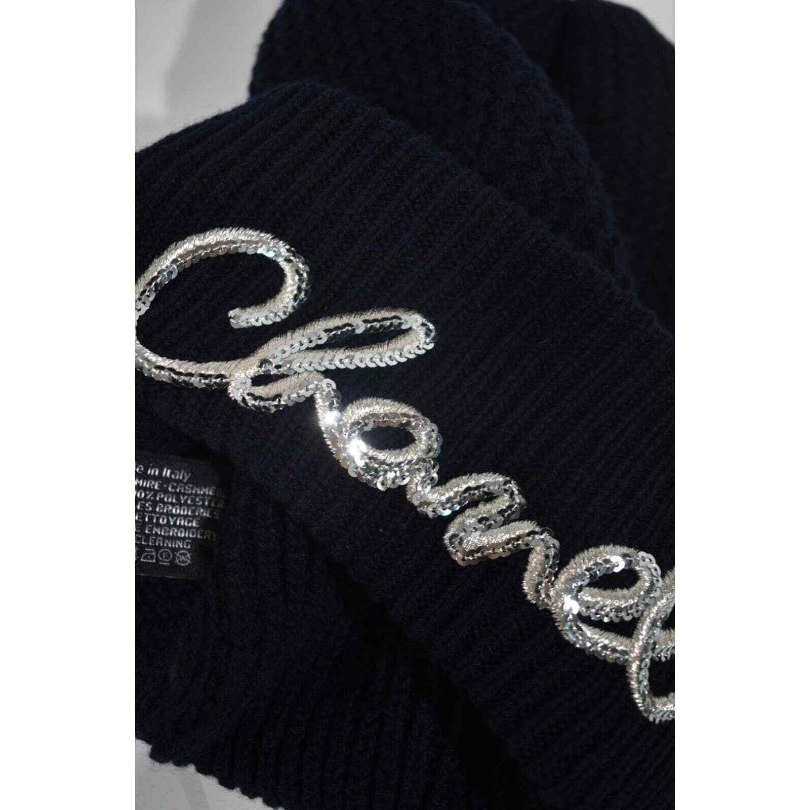Chanel Chanel 22A Cashmere Sequin Beanie Winter Hat Cap Cloche Size ONE SIZE - 6 Thumbnail