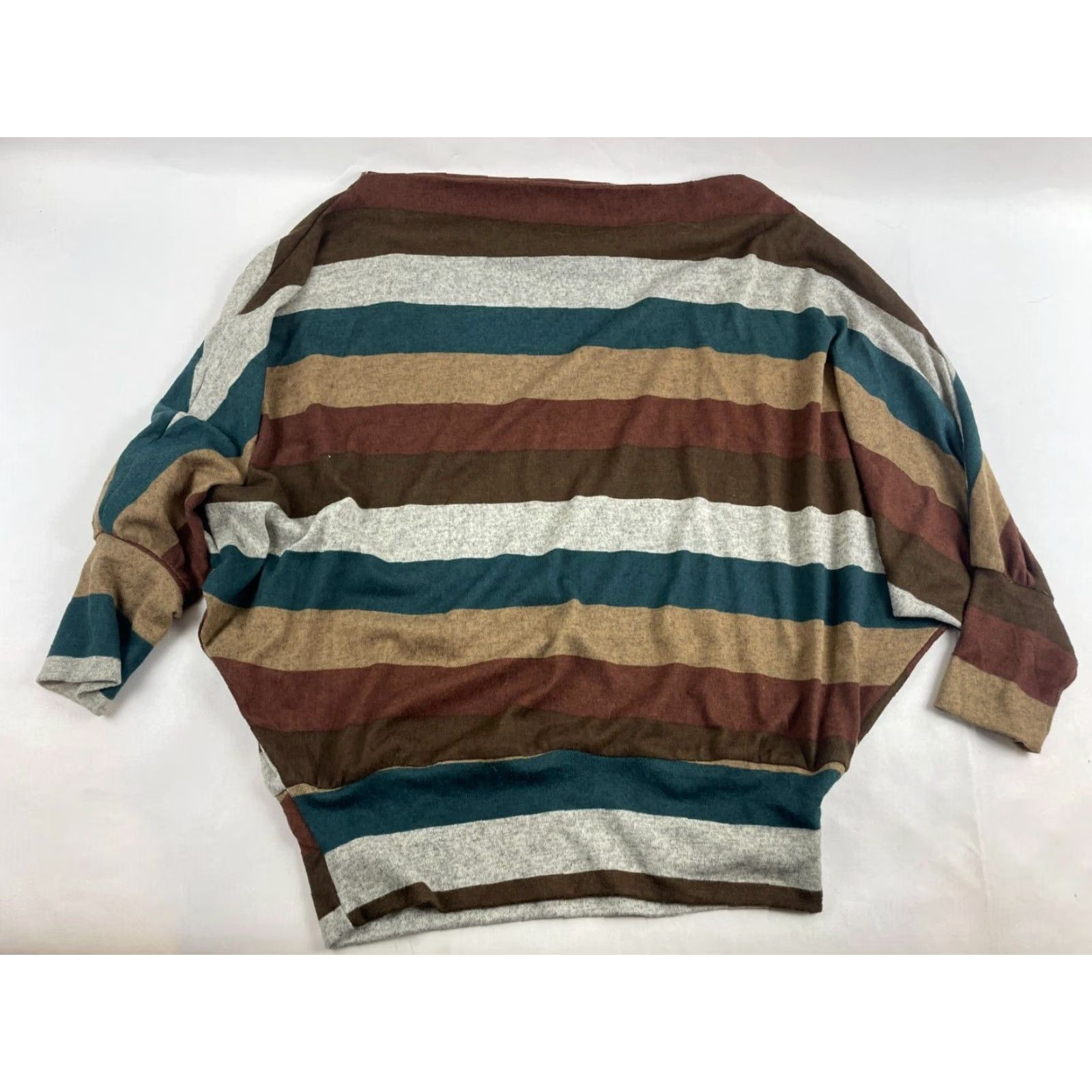 Vintage Main Strip Sweater Womens 3/4 Dolman Sleeve Boat Neck Striped Size M Size M / US 6-8 / IT 42-44 - 2 Thumbnail