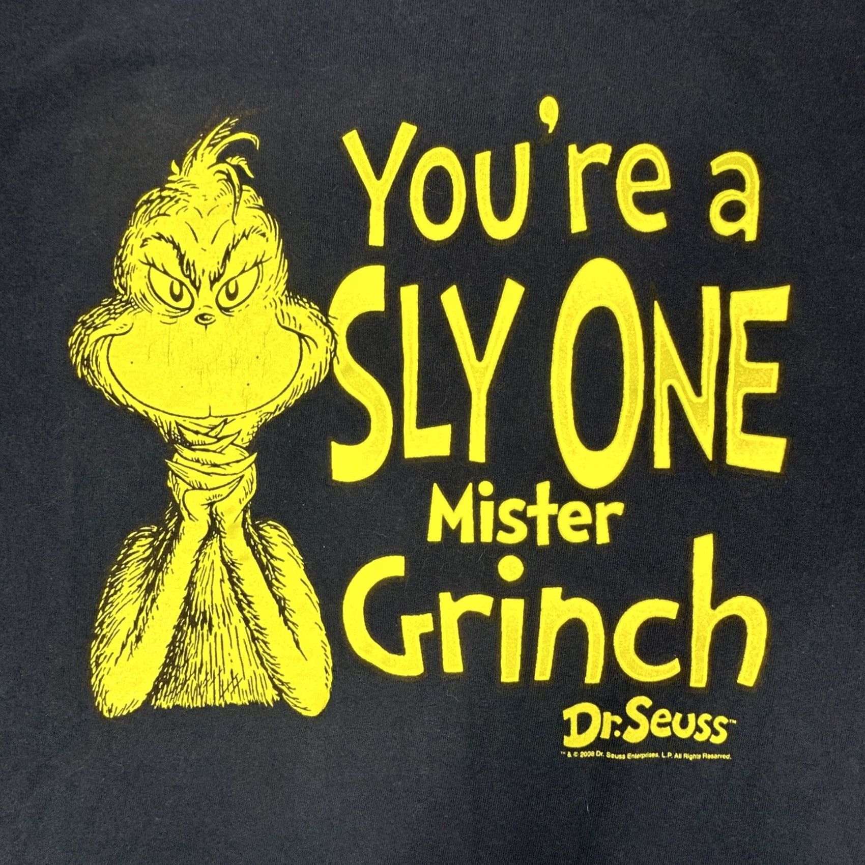 Vintage Dr Seuss Graphic T-Shirt Navy 2XL XL? You're A Sly One Mister Grinch 2008 Y2K Size US XXL / EU 58 / 5 - 5 Thumbnail