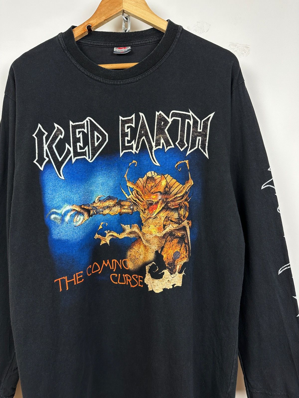 Band Tees 90s Vintage Iced Earth Graphic Long Sleeve Shirt Size US XL / EU 56 / 4 - 4 Thumbnail