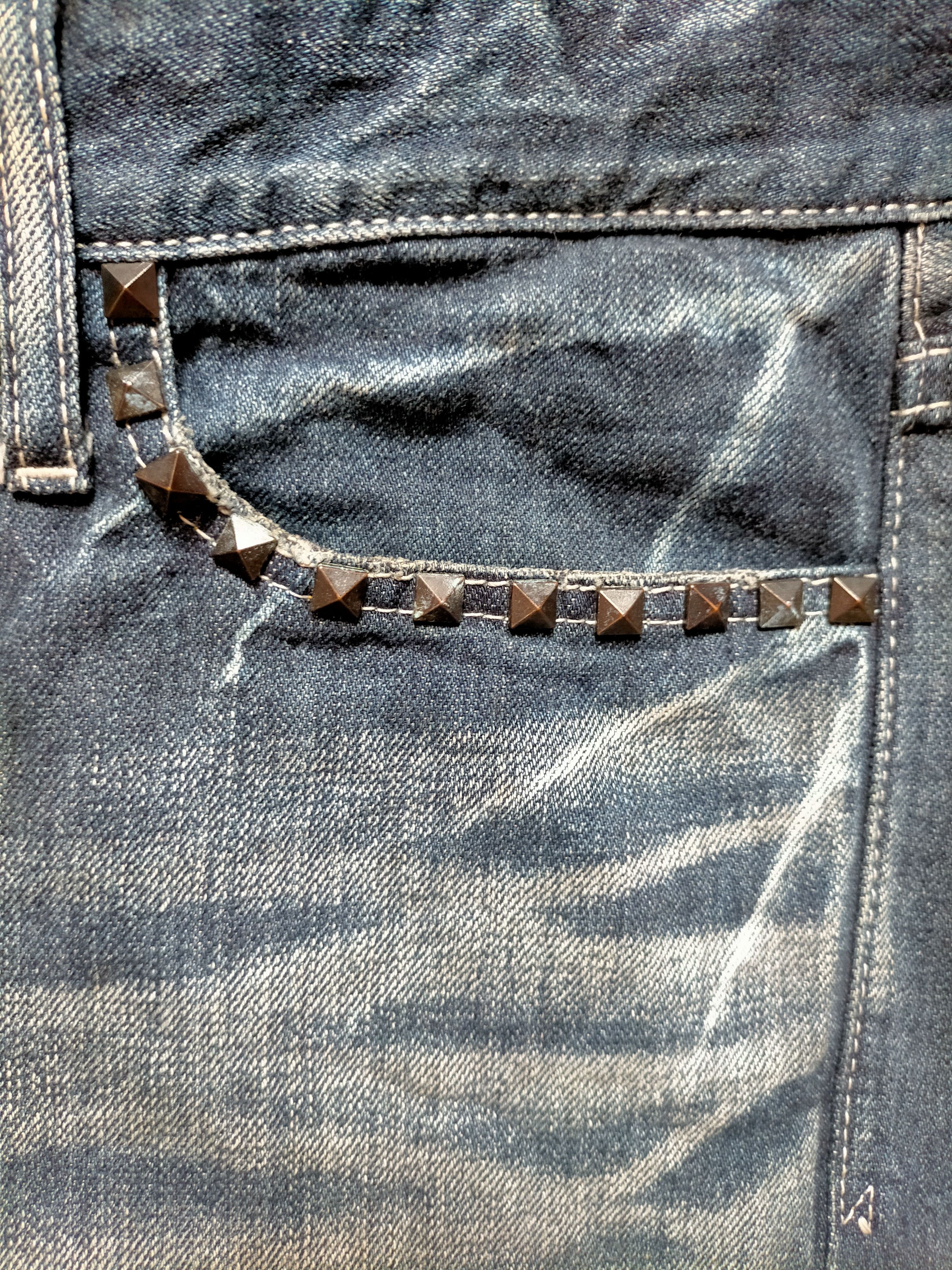 Japanese Brand Flare Jeans Vanquish Japan Studed Boot Cut Denim Size US 33 - 19 Thumbnail