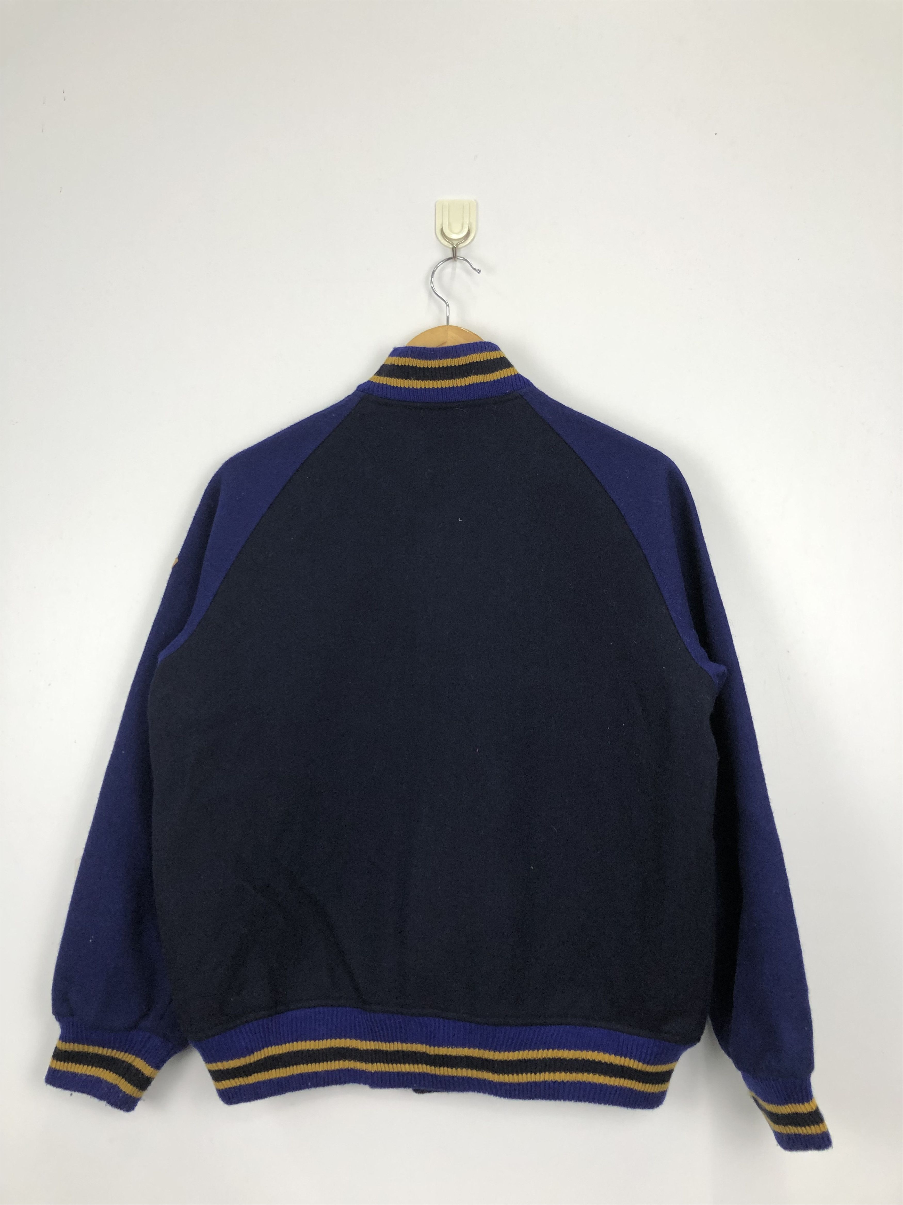 Spalding Vintage 90s Spalding Wool Varsity Jacket Blue V0368 Size US S / EU 44-46 / 1 - 3 Thumbnail