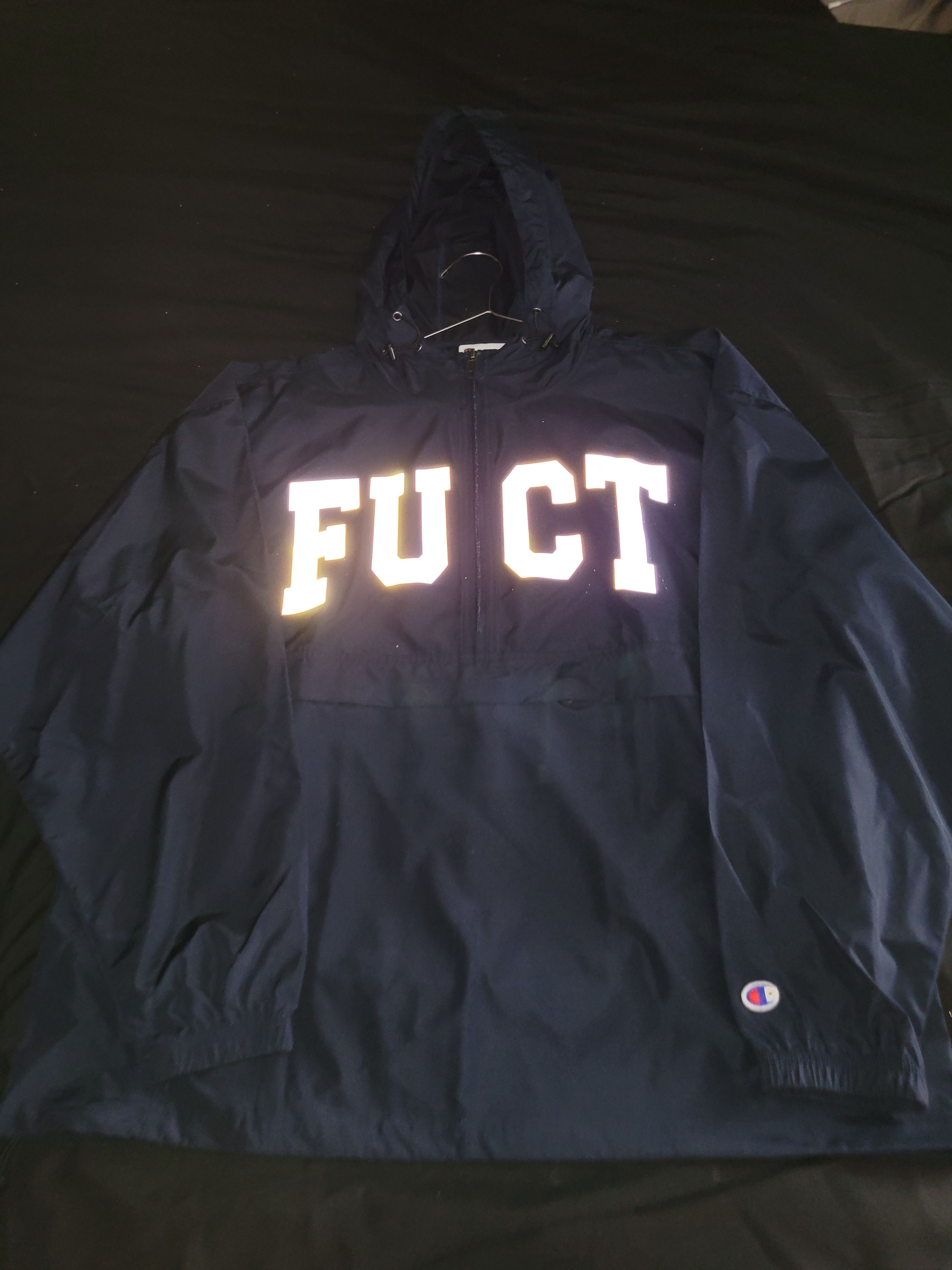 image of Fuct 3M Blue Windbreaker Jacket in Navy, Men's (Size XL)