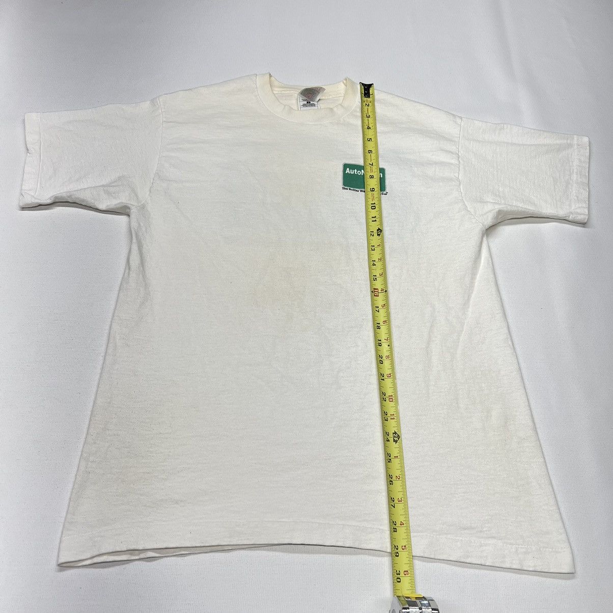 Fruit Of The Loom × Vintage VTG Auto Nation Tee Shirt White Single Stitch Heavy Cars Size US L / EU 52-54 / 3 - 16 Thumbnail