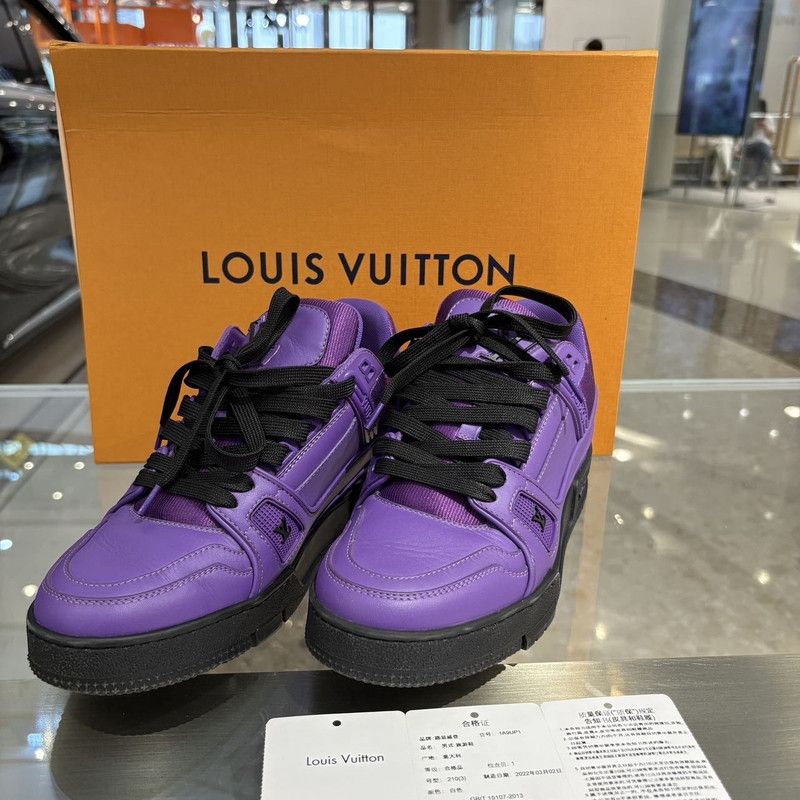 Louis Vuitton Purple Low-Top Casual Sneakers 0089