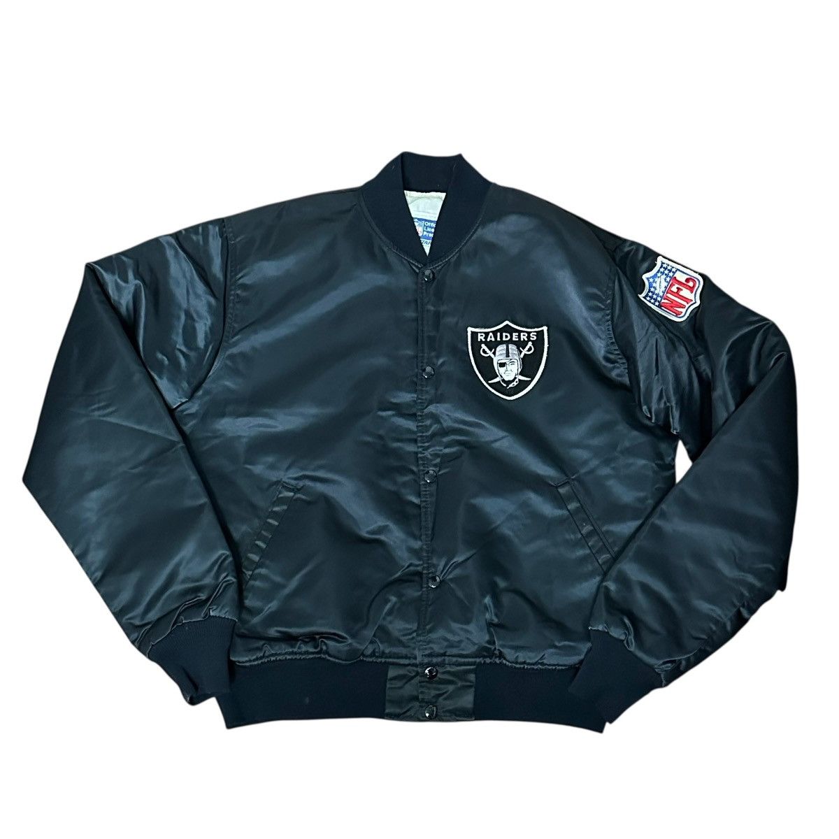 Starter VTG 90s NFL OAKLAND RAIDERS STARTER SATIN BOMBER JACKET LUSA Size US L / EU 52-54 / 3 - 1 Thumbnail