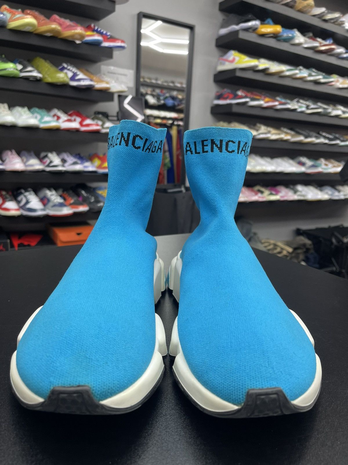 Balenciaga Size 13US/46EU - Balenciaga Speed Sock Runner Blue Size US 13 / EU 46 - 2 Thumbnail