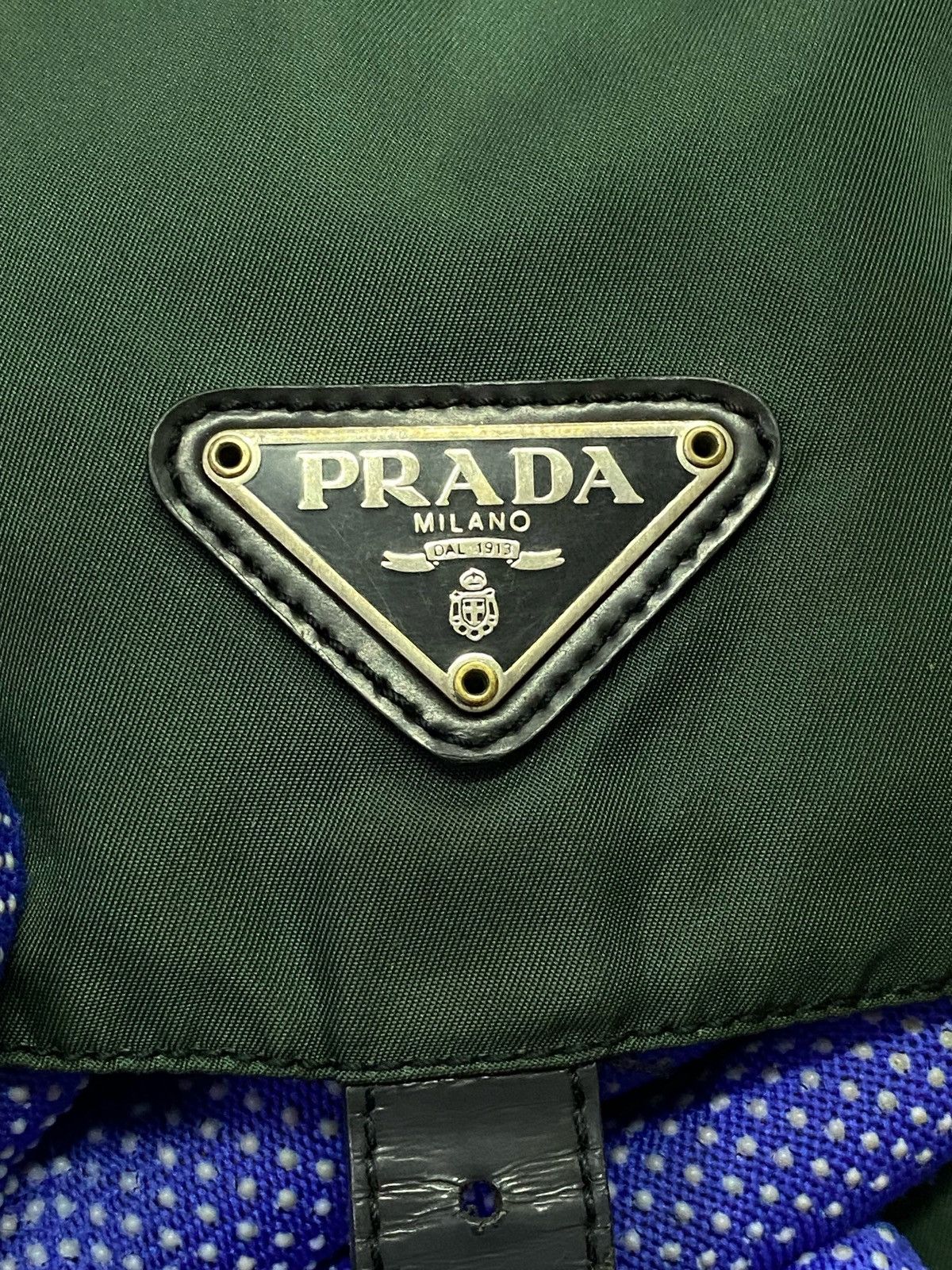 Prada Vintage Prada Tessuto Green Nylon Mini Backpack Size ONE SIZE - 9 Thumbnail