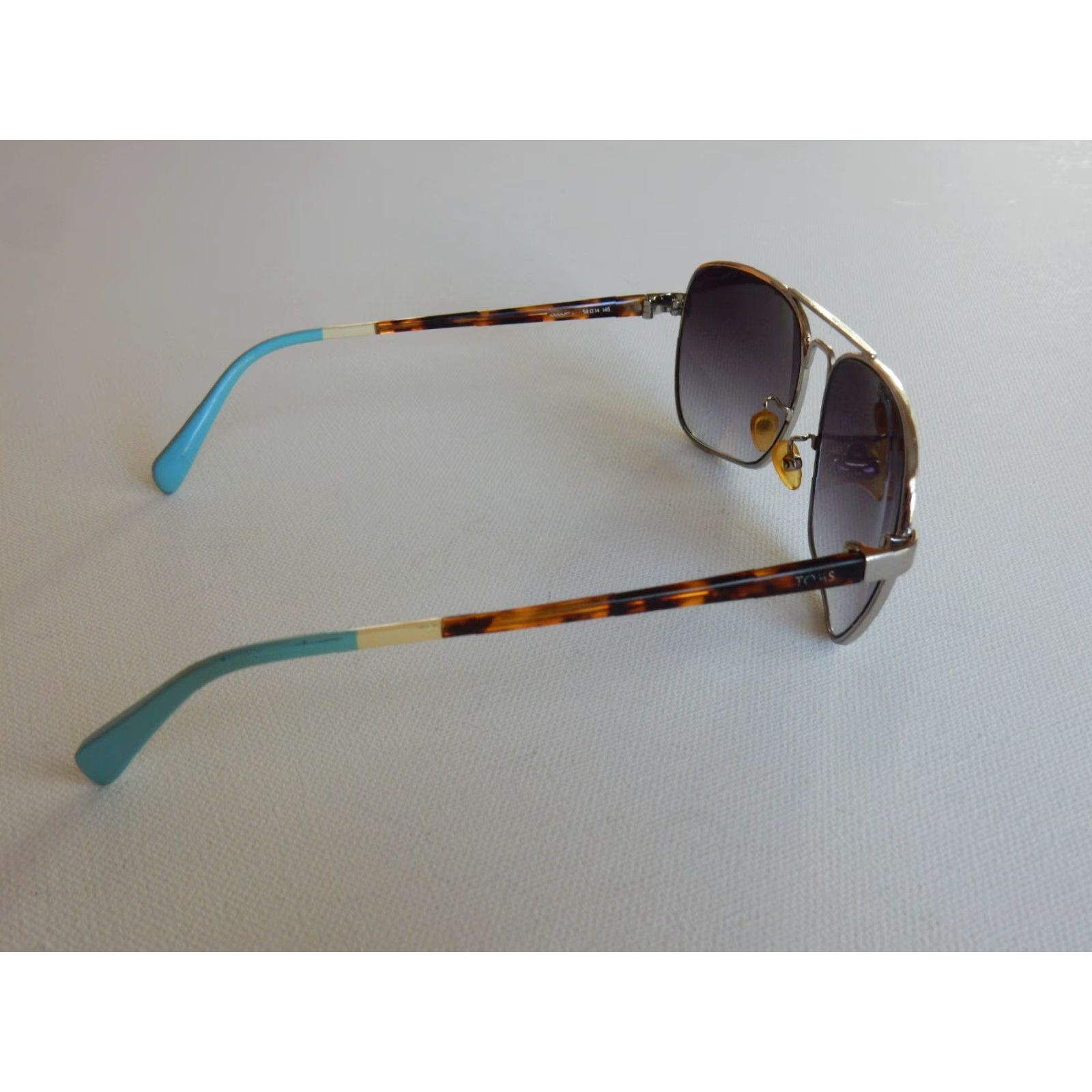 Vintage TOM'S Aviator Sunglasses 58[]14 130 Brown Scratched Lenses Unisex Adults Size ONE SIZE - 3 Thumbnail