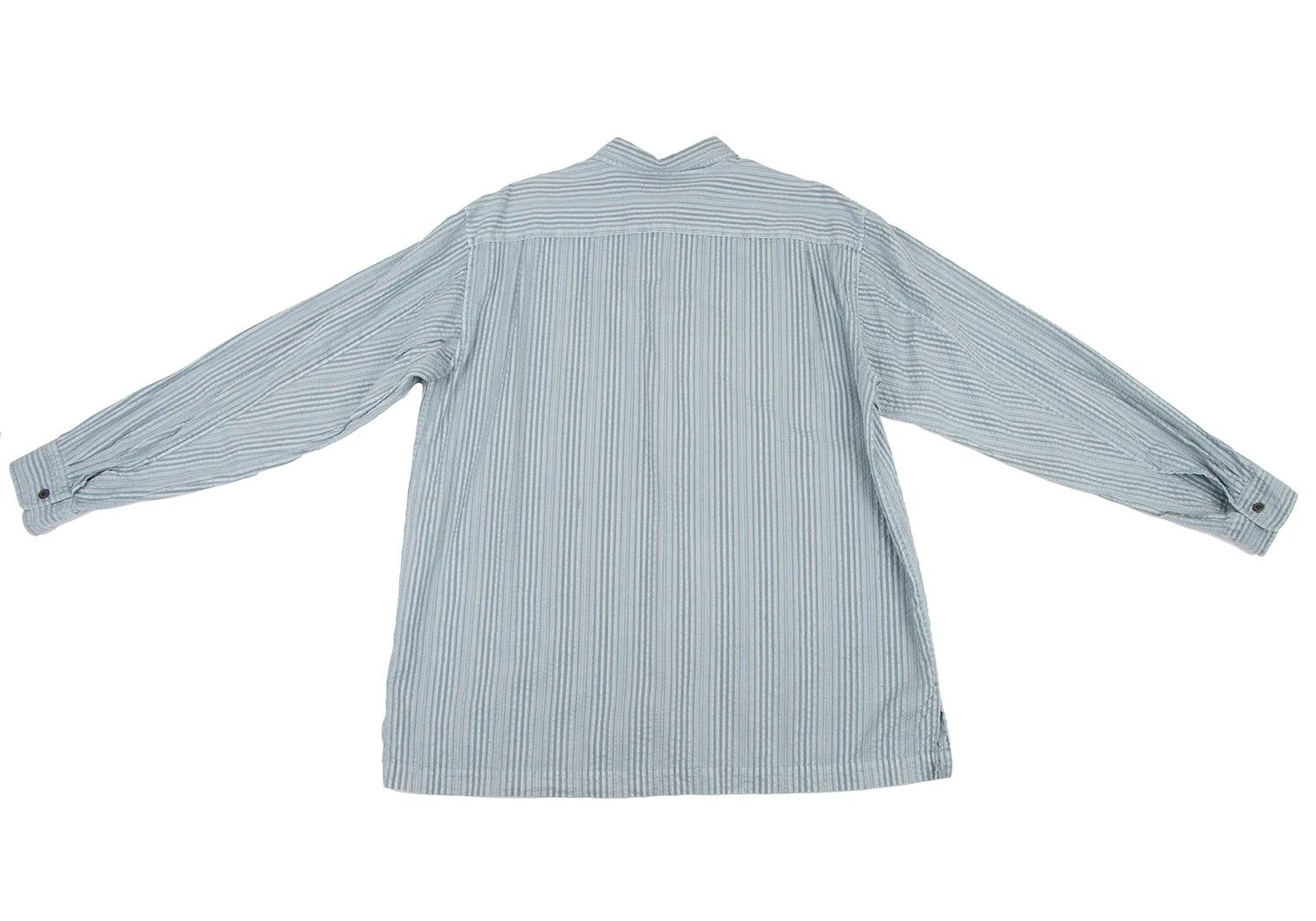 Issey Miyake Striped Print Shirt in Light Blue Gray Size US XS / EU 42 / 0 - 13 Thumbnail