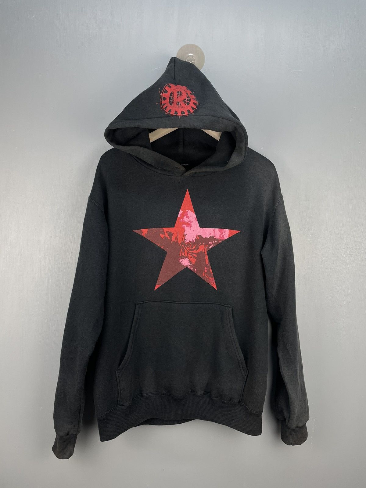 image of Band Tees x Rage Against The Machine Ratm Band Hoodie in Black, Men's (Size Large)