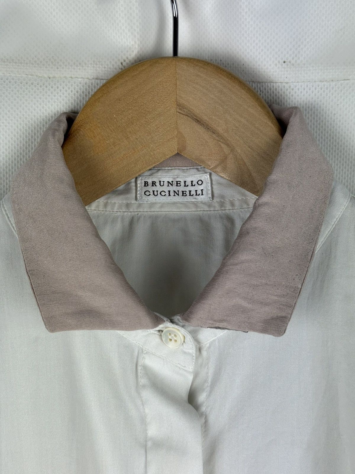 Brunello Cucinelli Brunello Cucinelli Long Sleeve Button Up Cotton / Silk Shirt Size M / US 6-8 / IT 42-44 - 7 Thumbnail