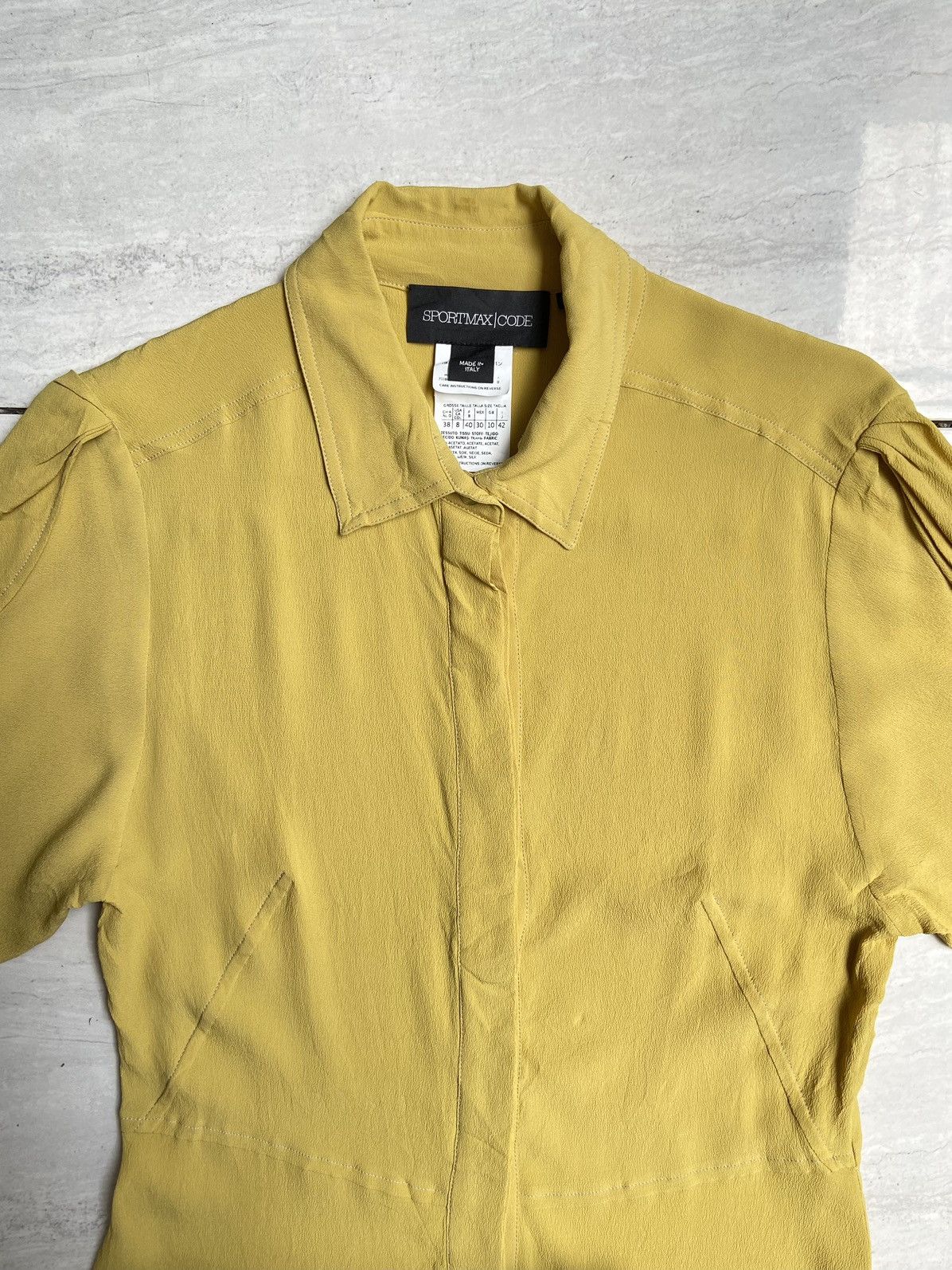 Max Mara × Sportmax SPORTMAX CODE Yellow Shirt Size S / US 4 / IT 40 - 3 Thumbnail