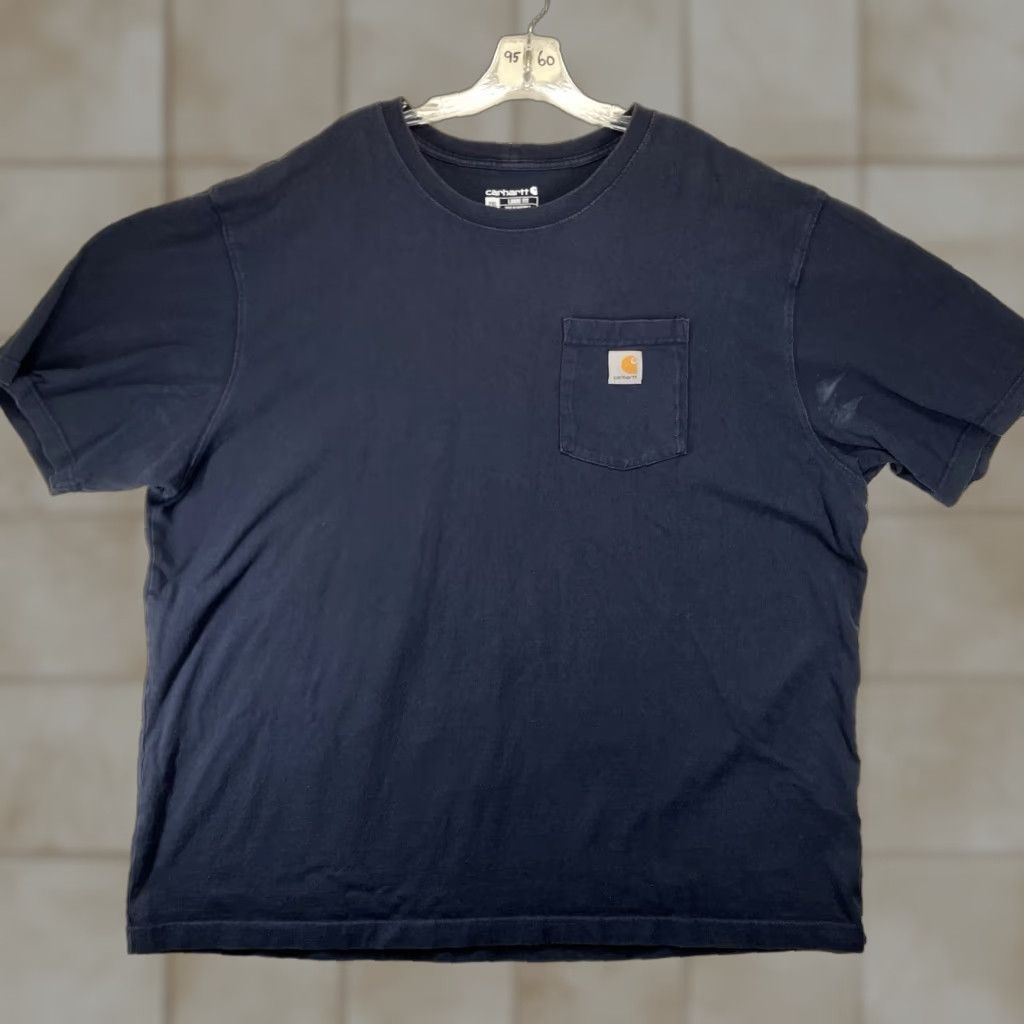 Carhartt Carhartt Mens T-Shirt 2XL Short Sleeve Loose Fit All Cotton Faded Navy 2022 Size US XXL / EU 58 / 5 - 1 Thumbnail