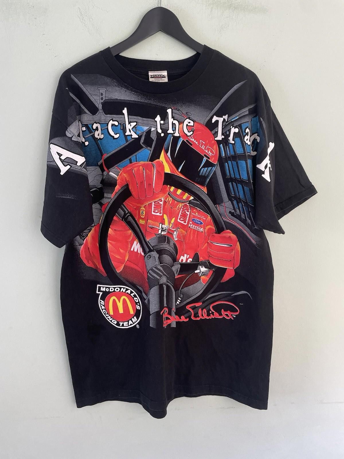 Designer Vintage 1998 Nascar 90s Bill Elliot Attack The Track XL Size US XL / EU 56 / 4 - 1 Thumbnail