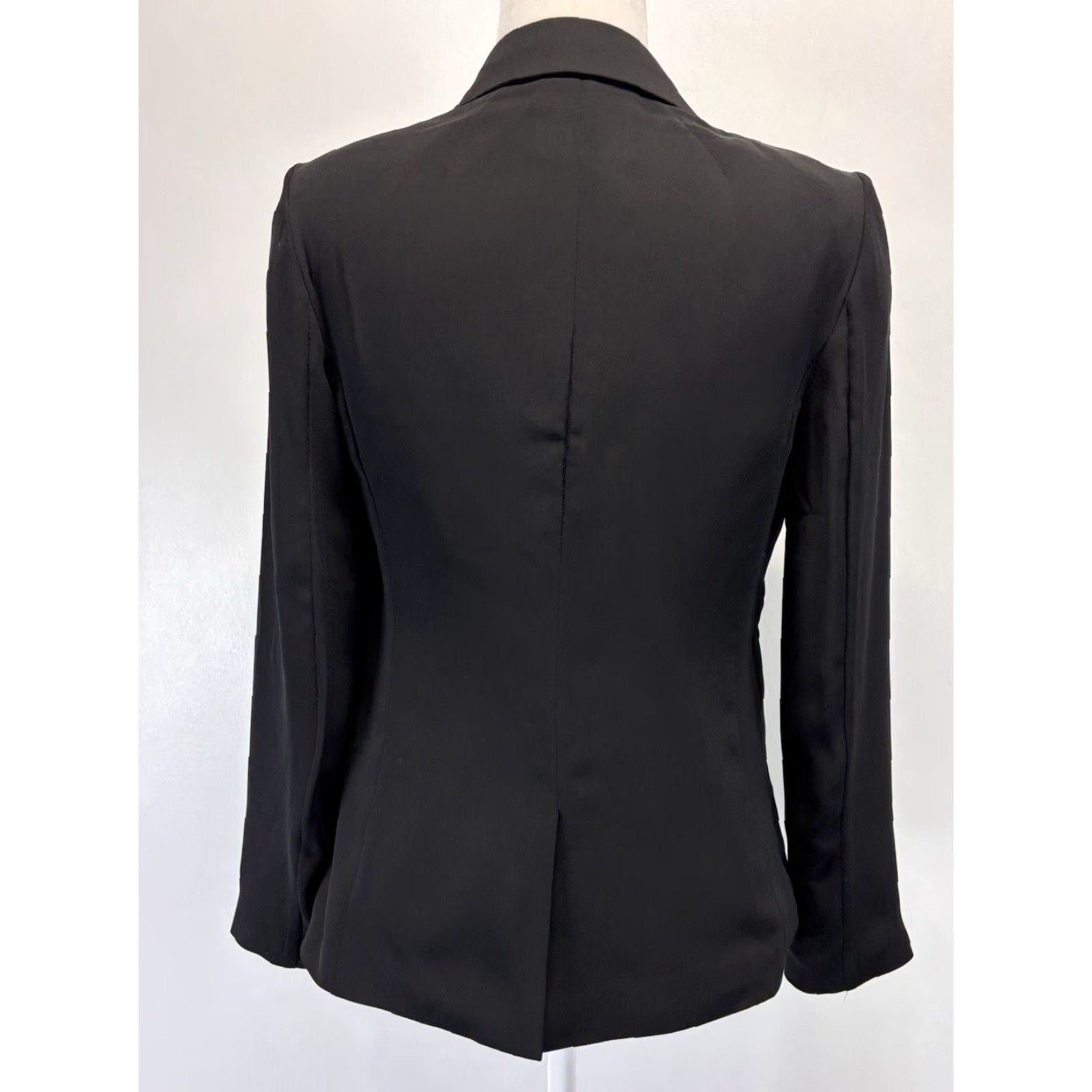 Banana Republic VINTAGE Banana Republic Blazer Jacket 6P Petite Women’s Black Blazer Solid Long Sleeve Business Classic 10s 90s? Size M / US 6-8 / IT 42-44 - 3 Thumbnail