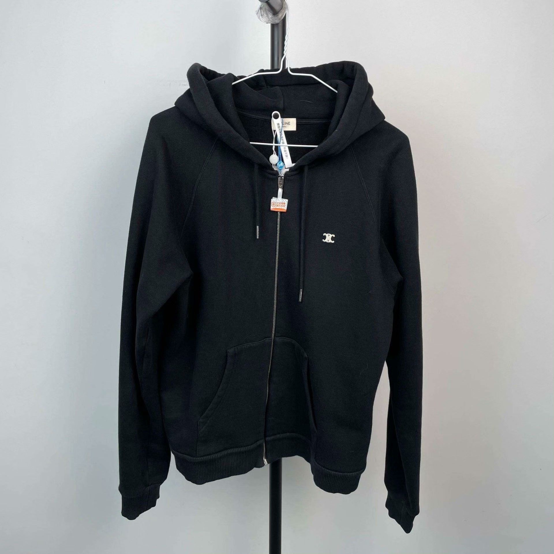 Celine Celine Cotton Black Hoodie L Women Size L / US 10 / IT 46 - 1 Thumbnail