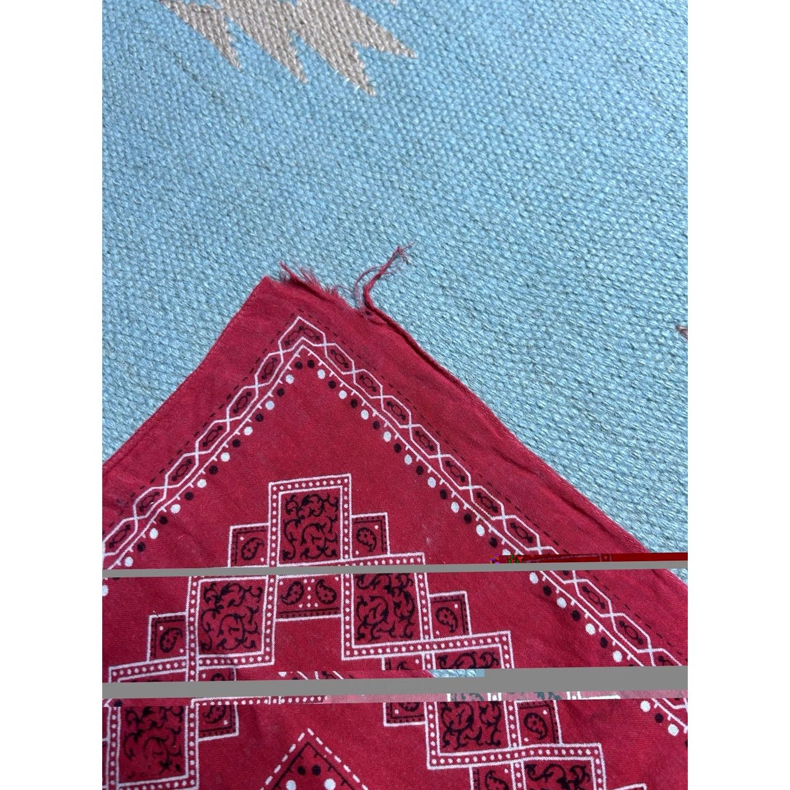 Vintage VINTAGE elephant bandana shirt? trunk up worn soft cotton red selvedge 1950s Hanes Mens Size ONE SIZE - 5 Thumbnail