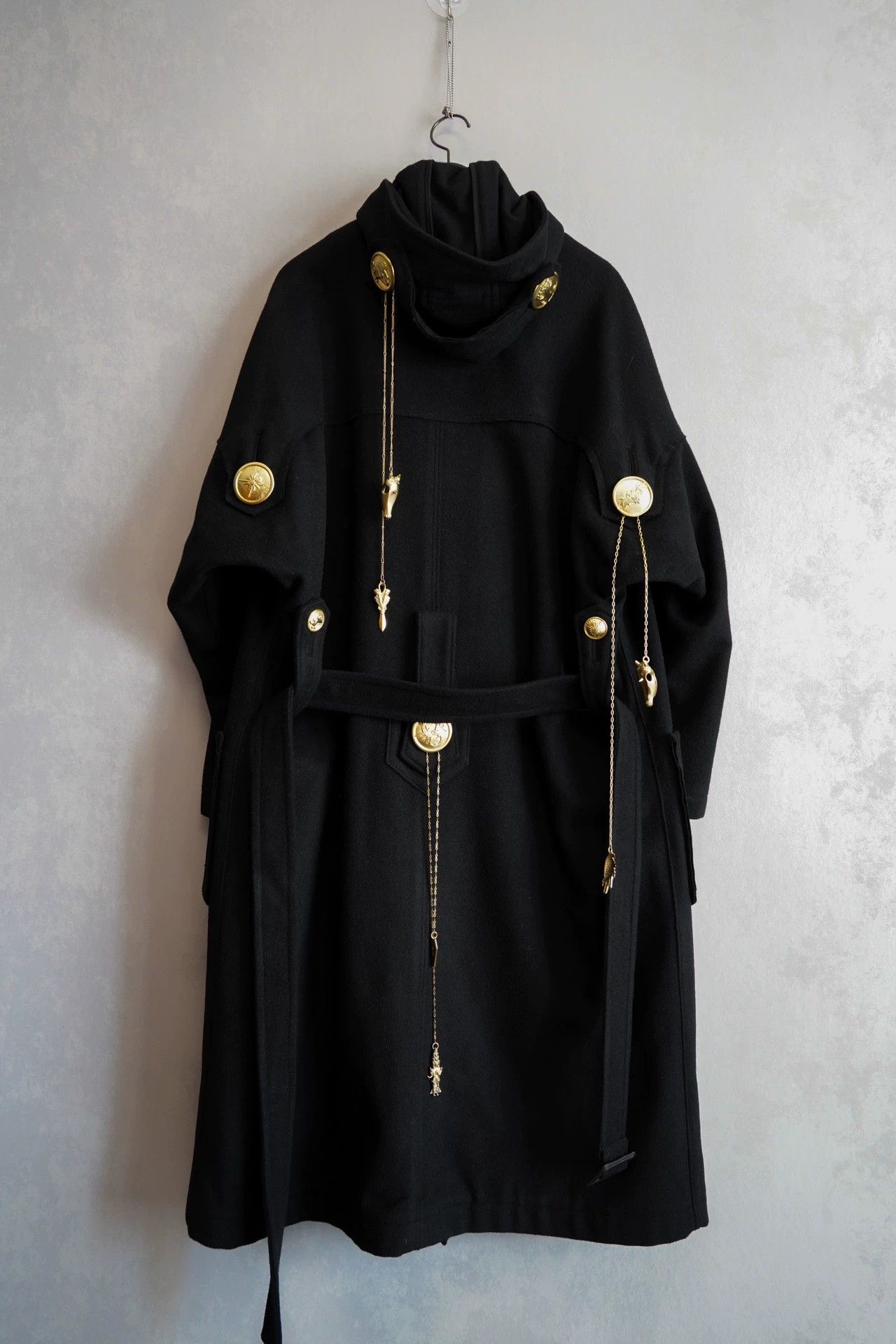 Yohji Yamamoto Yohji Yamamoto 19AW Hooded Coat Gold Buttons 8 Accs 1 Size US S / EU 44-46 / 1 - 2 Thumbnail