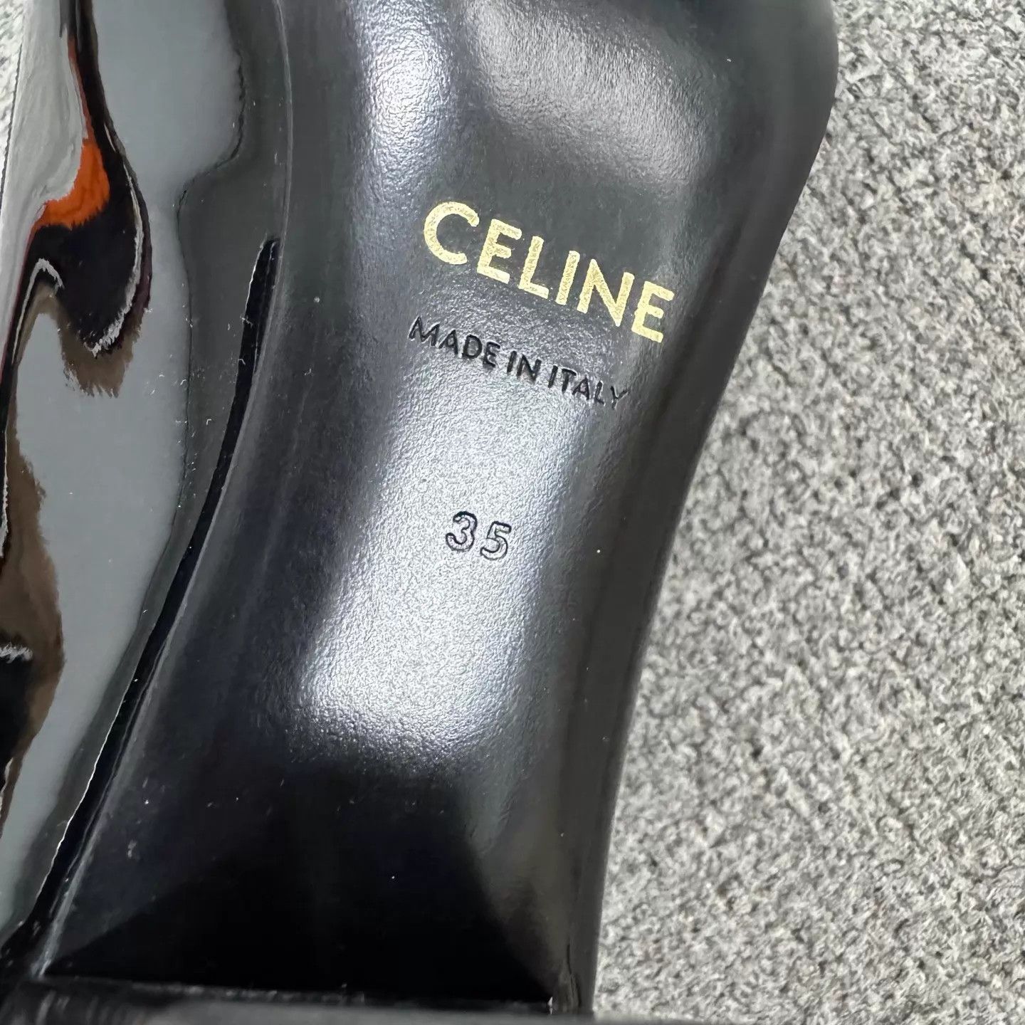 Celine Celine Arc de Triomphe Black Patent Block Heel MJ Size US 4.5 / IT 34.5 - 6 Thumbnail