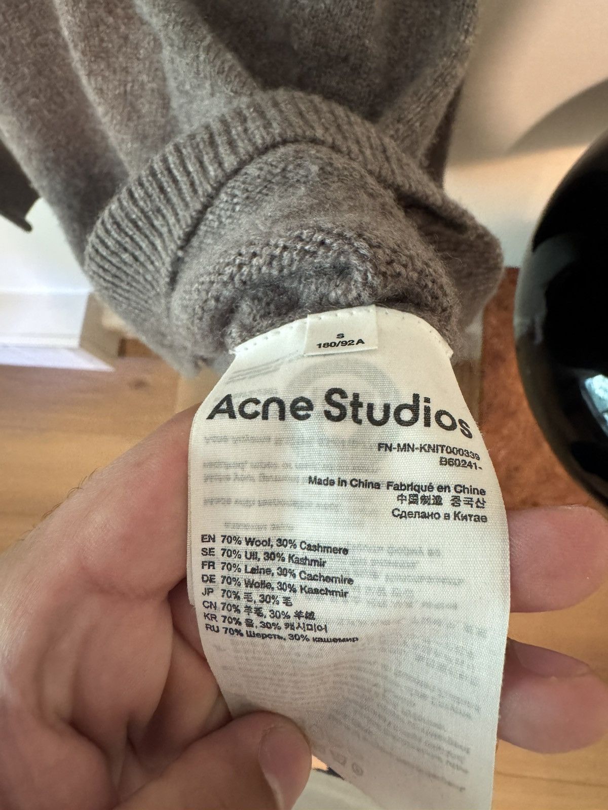 Acne Studios Acne Studios Kristen Wool and Cashmere Blend Hoodie Brown Size US S / EU 44-46 / 1 - 9 Thumbnail