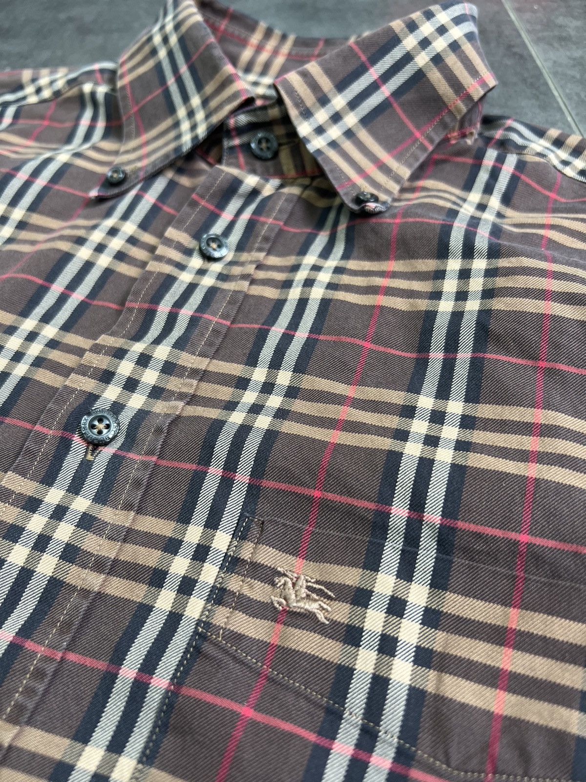 Burberry × Vintage Vintage 90s Burberry London Nova Check Plaid Shirt RARE y2k Size US XL / EU 56 / 4 - 3 Thumbnail
