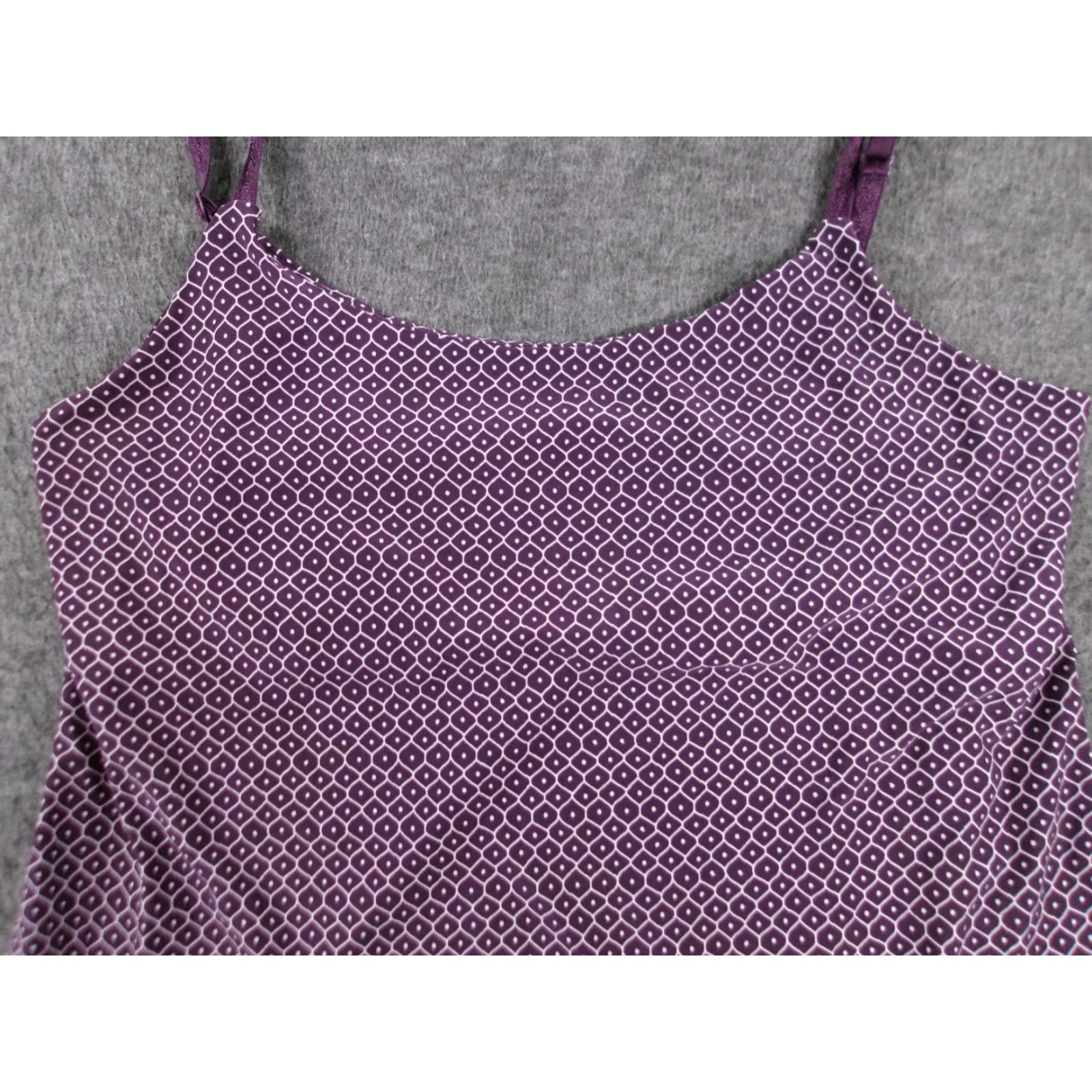 George VINTAGE George Cami Top Women Medium Purple Lightweight Geometric Sleeveless Pajama TopCam i Size M / US 6-8 / IT 42-44 - 2 Thumbnail