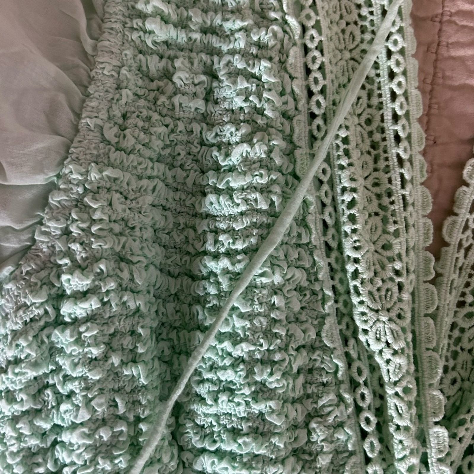 Other Raga Green Ombre Maxi Dress Lace Eyelet Tassels NWT S Size S / US 4 / IT 40 - 5 Thumbnail