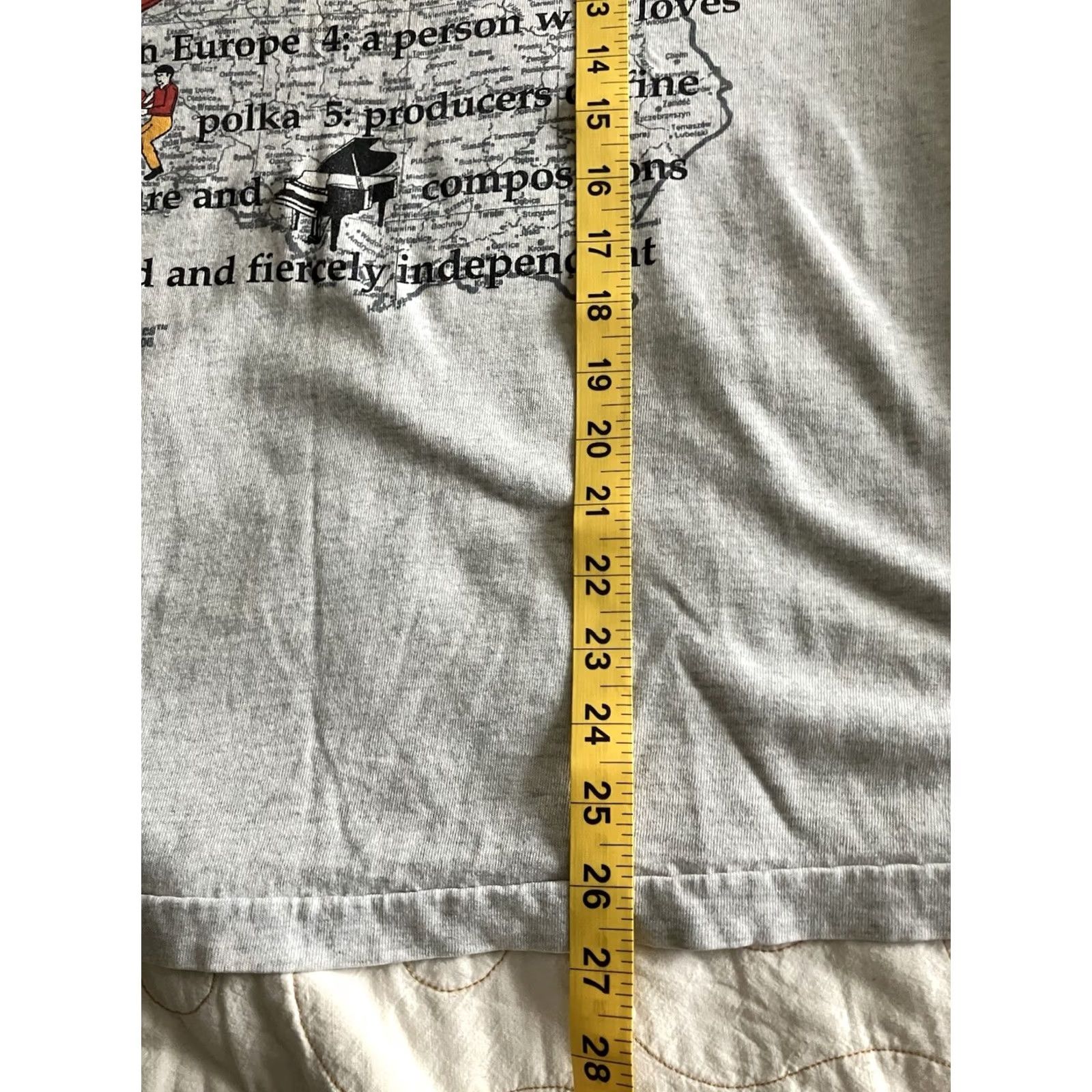 Fruit Of The Loom VINTAGE 90s Polish Definition T Shirt Mens Large USA Made Novelty Tee FOTL Size US L / EU 52-54 / 3 - 6 Thumbnail