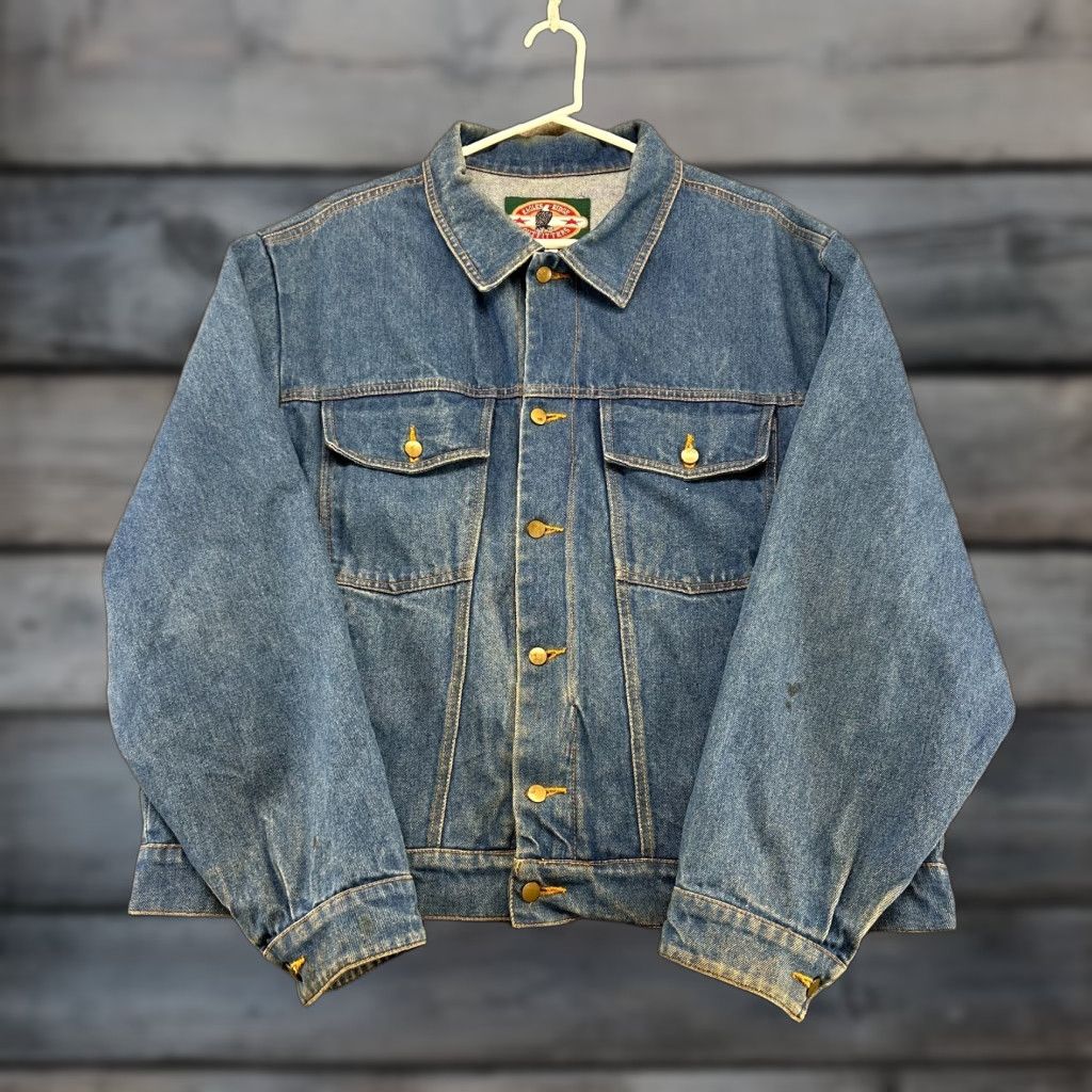 Vintage VINTAGE Eagles Ridge Jacket Mens XL Blue Denim Trucker Cotton Medium Wash 90s Size US XL / EU 56 / 4 - 1 Thumbnail