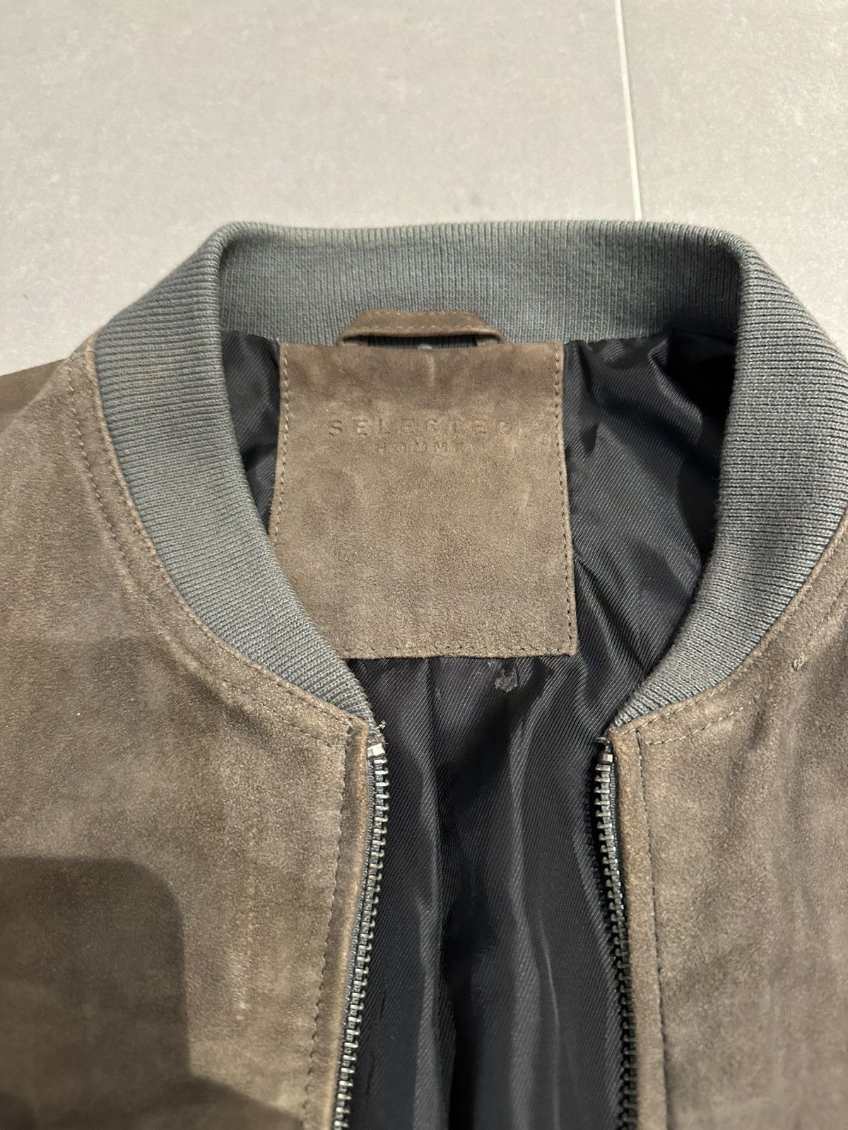 Selected Homme Suede Leather Jacket Size US M / EU 48-50 / 2 - 2 Thumbnail