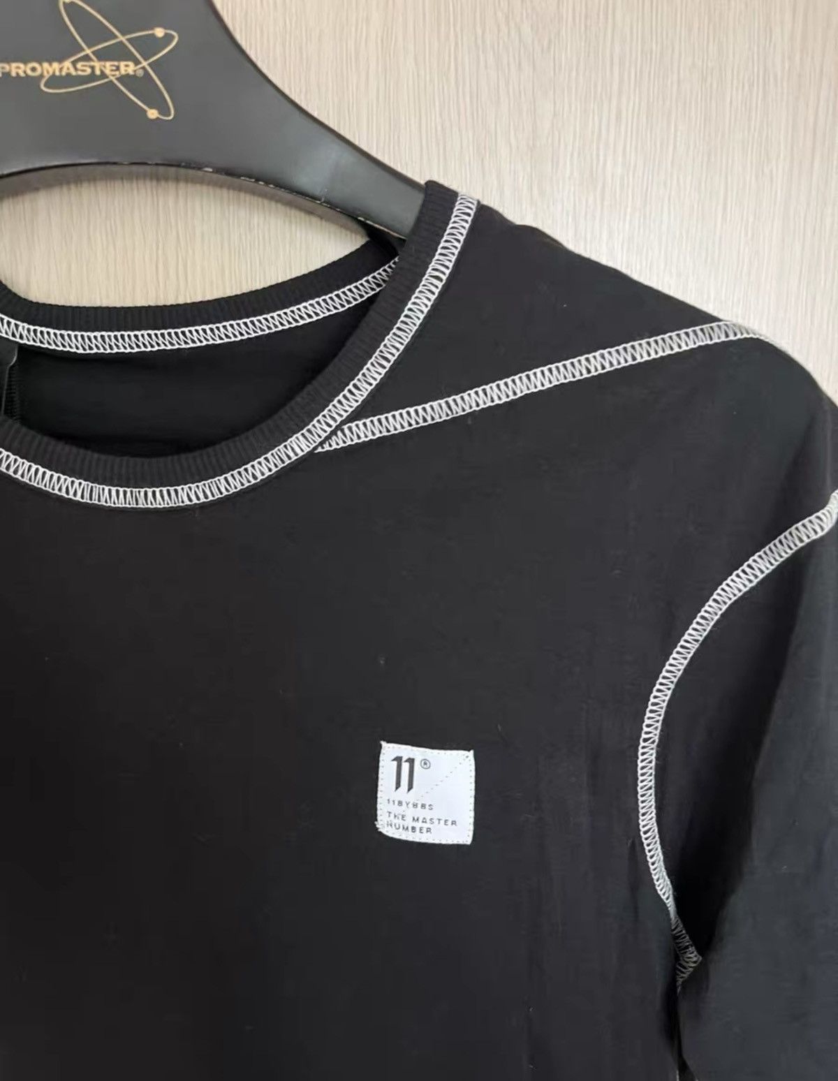 11 By Boris Bidjan Saberi 11ByBBS Topstitch Detail Cotton T-Shirt Size US S / EU 44-46 / 1 - 3 Thumbnail
