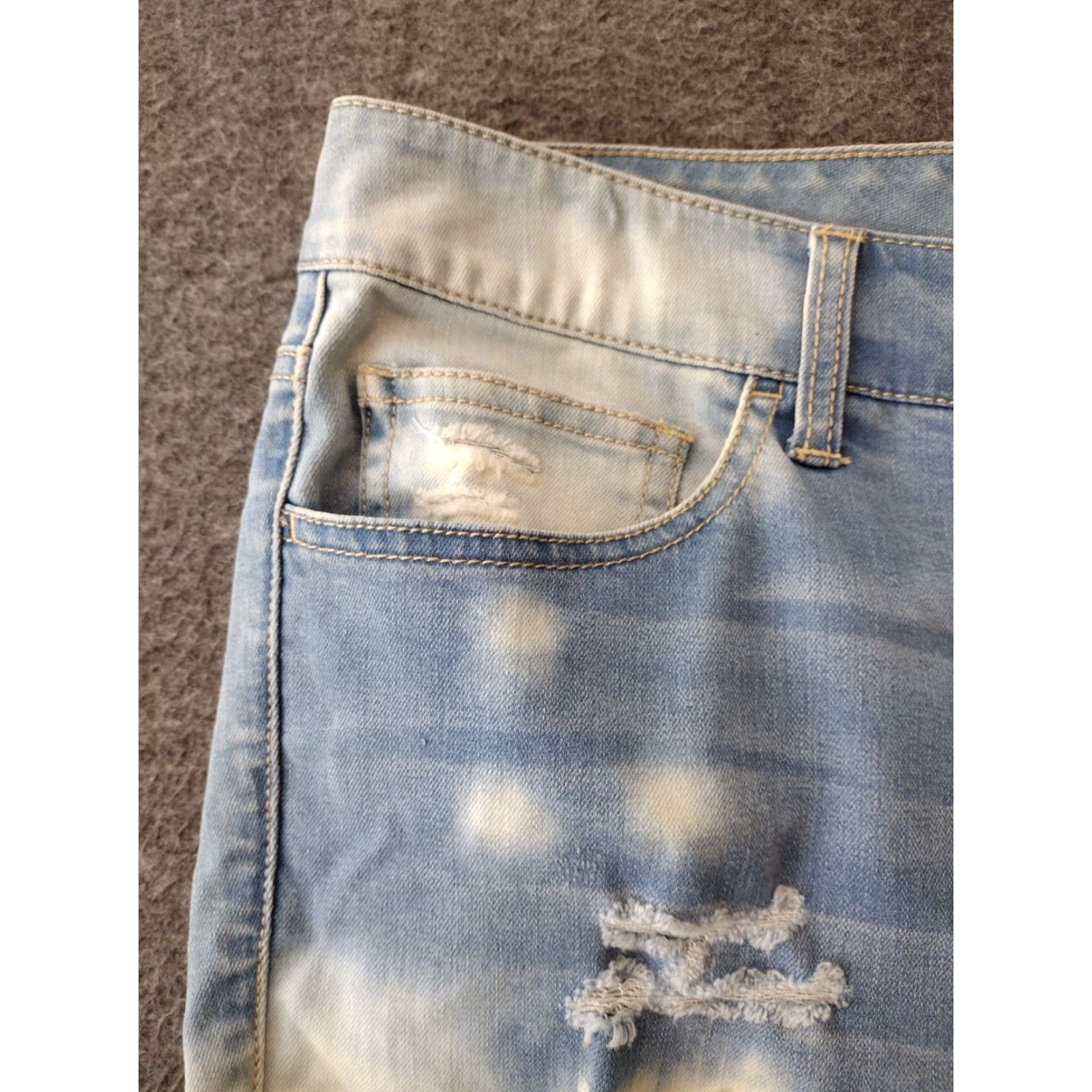 Penfield VINTAGE Anfield Jeans Blue 38X38 Distressed Skinny Tapered 5-Pocket Denim Stretch Women's Bohemian Flower 90s? Size 26" / US 2 / IT 38 - 7 Thumbnail