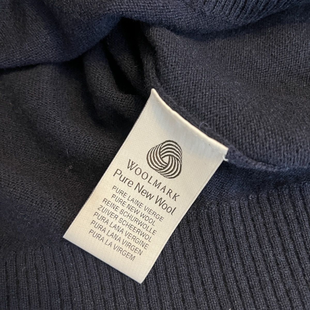 Vintage Lacoste Navy Woollen Sweater Jumper 90s Basic Retro