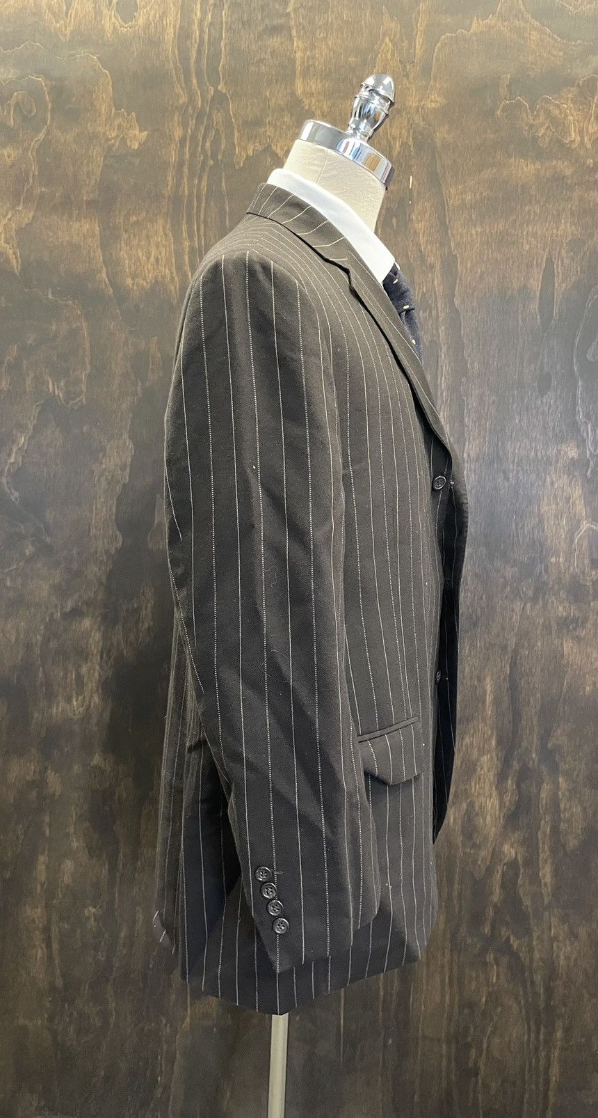 Polo Ralph Lauren × Vintage 3-button Striped Wool Twill Suit Size 46R - 6 Thumbnail