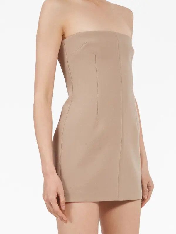 Salvatore Ferragamo o1y0326 Mini Dress in Sand Size M / US 6-8 / IT 42-44 - 2 Thumbnail