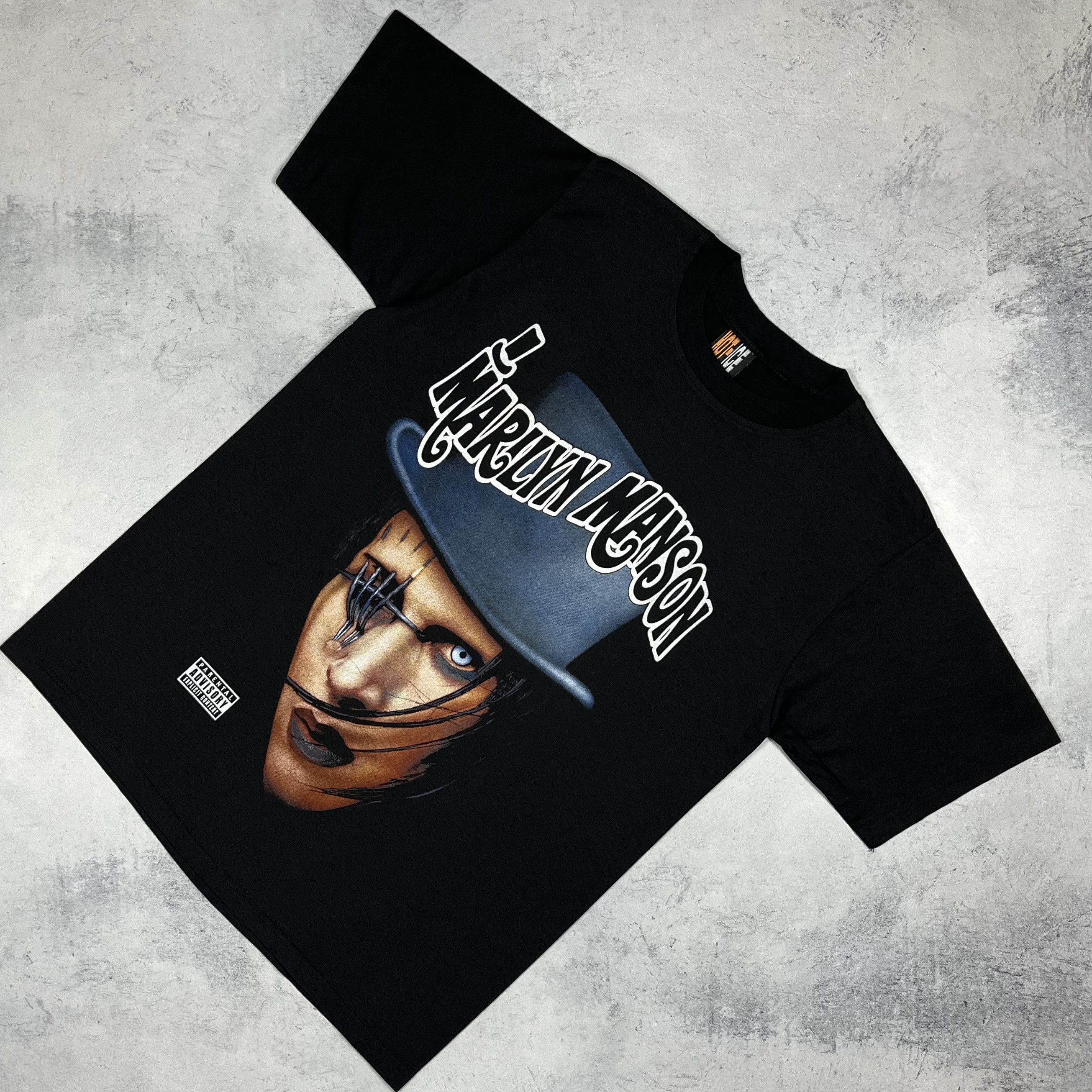Band Tees Vintage Marilyn Manson Big Face Rare Rock Band T Shirt 90’s Size US L / EU 52-54 / 3 - 1 Thumbnail