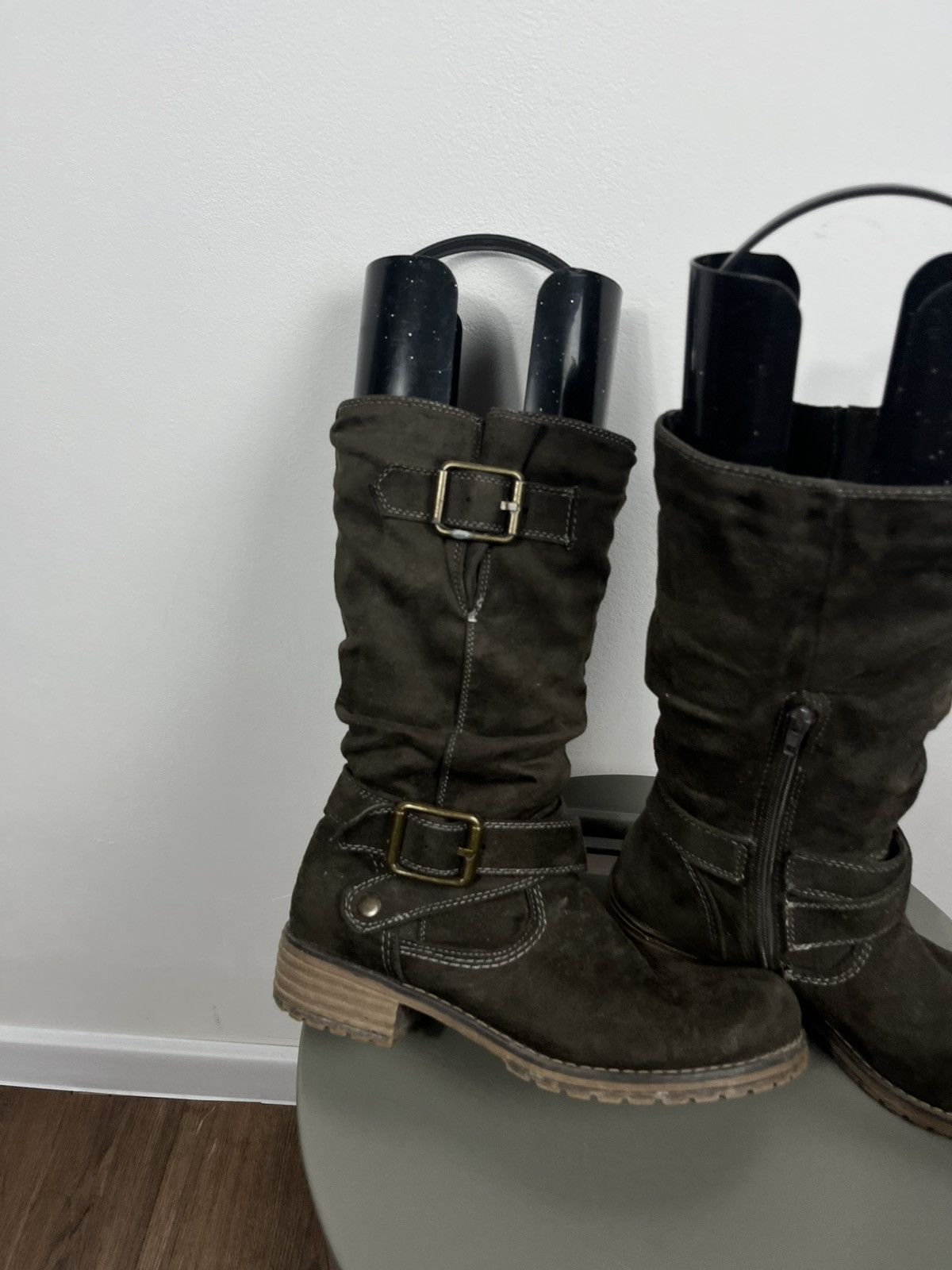 Other Graceland Women Brown Biker Mid Calf Boots Buckle Zip EU 38 Size US 7 / IT 37 - 2 Thumbnail