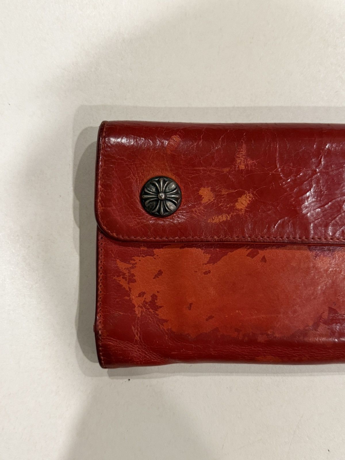 Chrome Hearts Chrome Hearts Wave Wallet Leather Suede Silver Cross Balls Size ONE SIZE - 4 Thumbnail