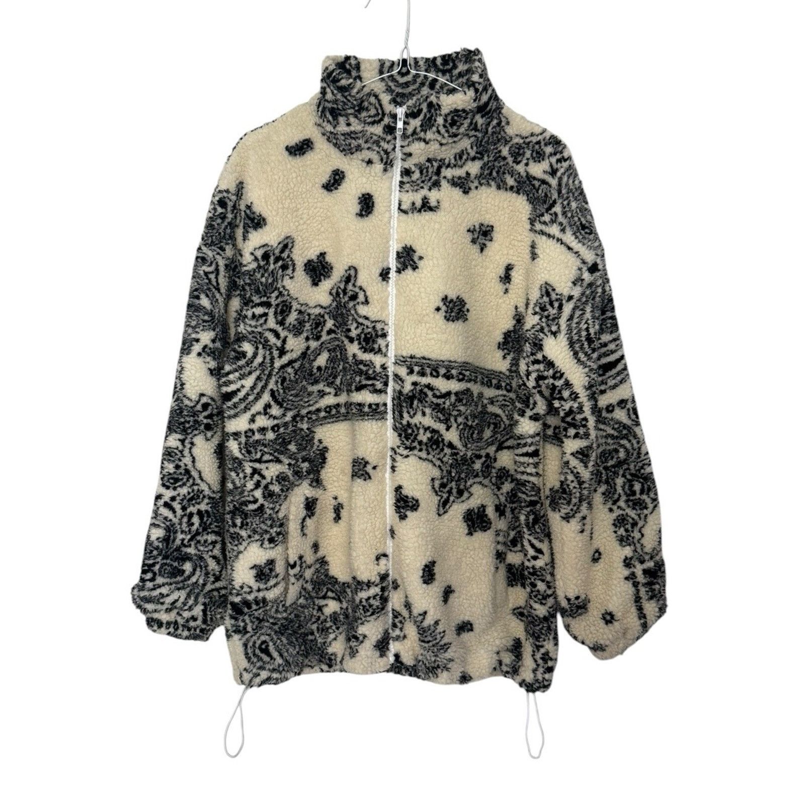Other SUPEEON Black Ivory Paisley Sherpa Teddy Boho Jacket L Size L / US 10 / IT 46 - 2 Thumbnail