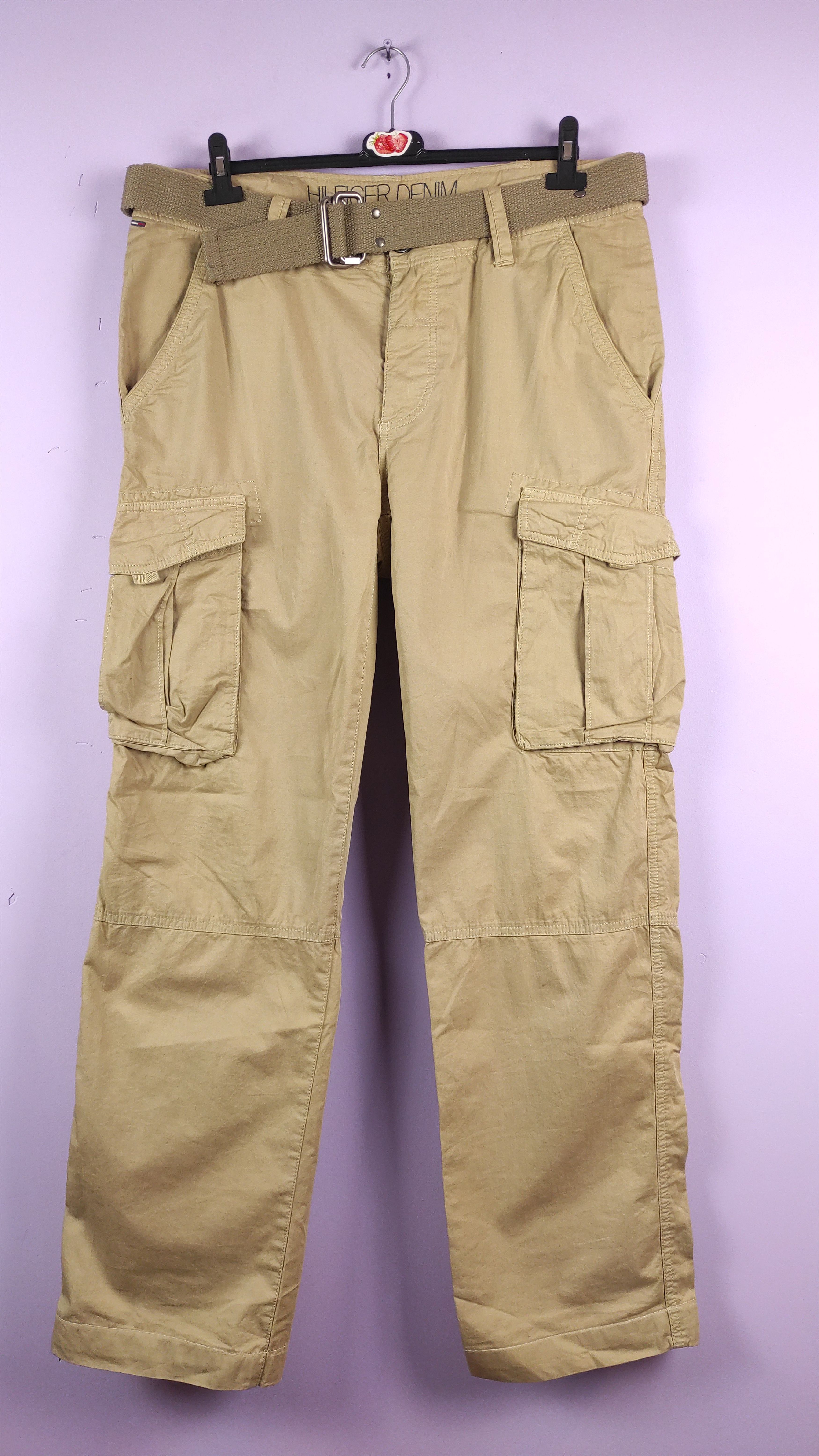 Tommy Hilfiger Tommy Hilfiger denim cargo pants with belt W36 L34 | Grailed