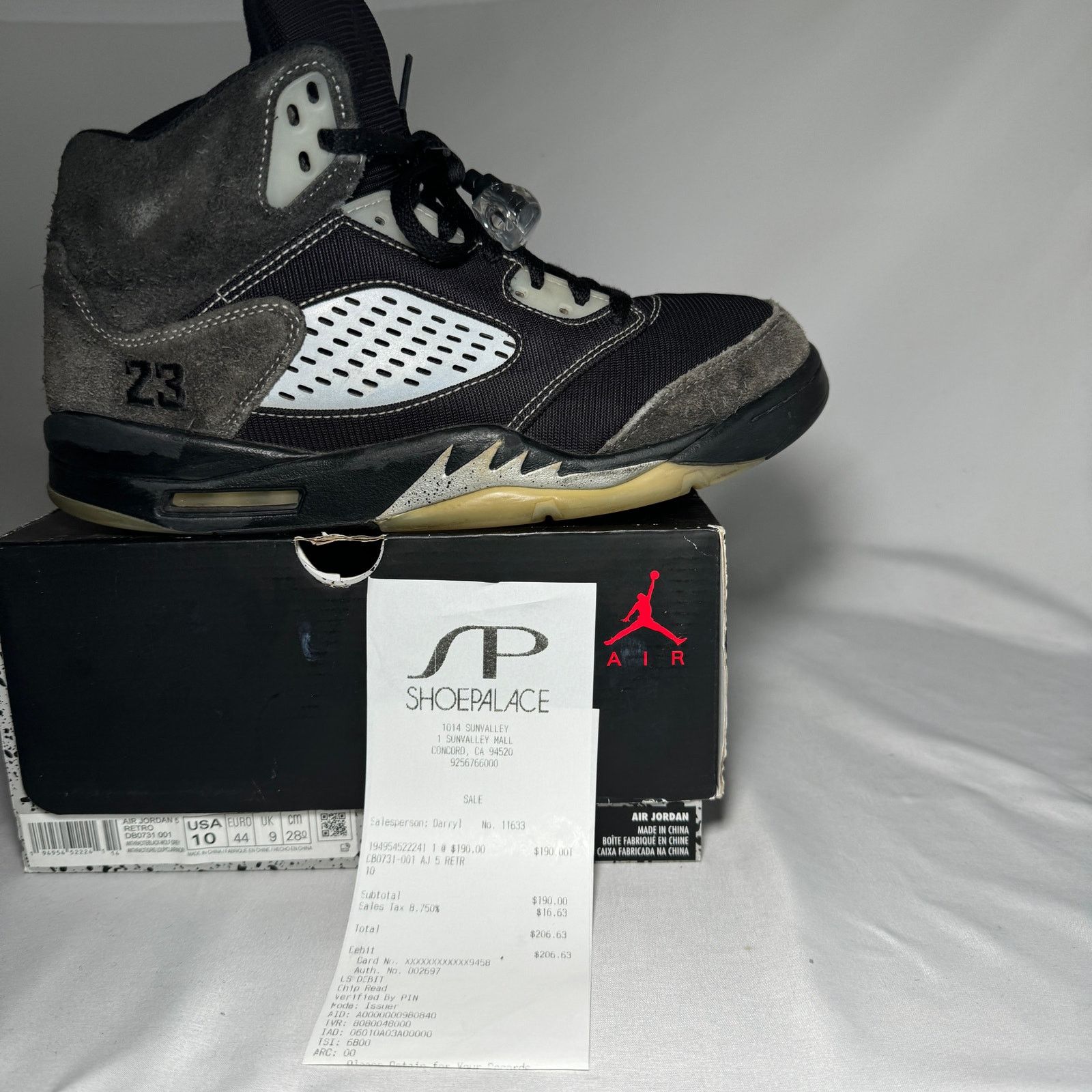 Jordan Brand × Nike Size 10 - Nike Air Jordan 5 Retro Anthracite Men's Shoes Size US 10 / EU 43 - 1 Thumbnail