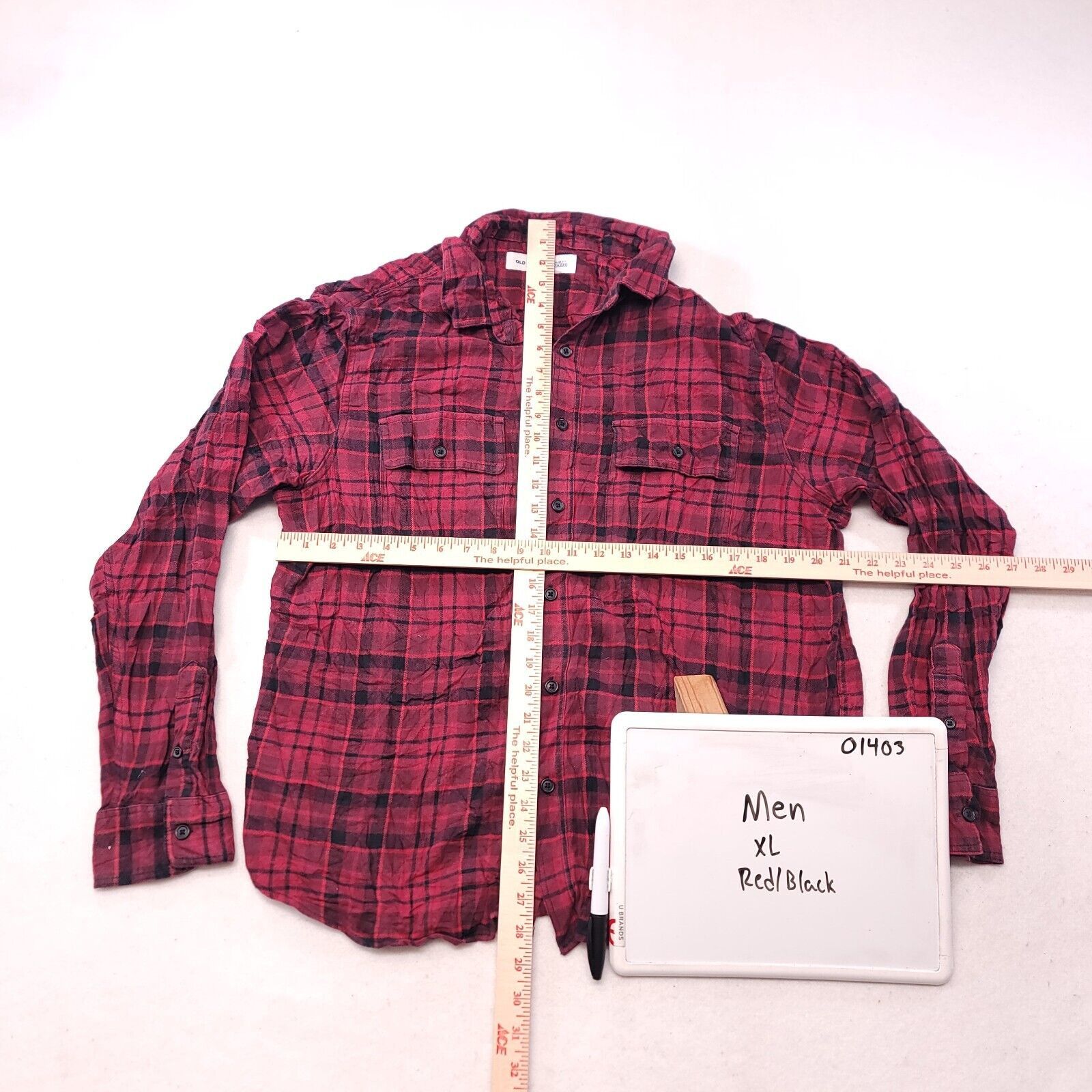 Old Navy Old Navy Tartan Flannel Casual Shirt Mens Size Large XL Red Size US XL / EU 56 / 4 - 5 Thumbnail