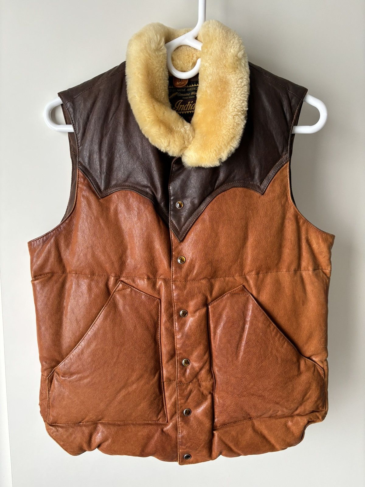 Indian Motorcycle Indian Motorcycle Leather Sherpa Down Vest Size US S / EU 44-46 / 1 - 1 Thumbnail