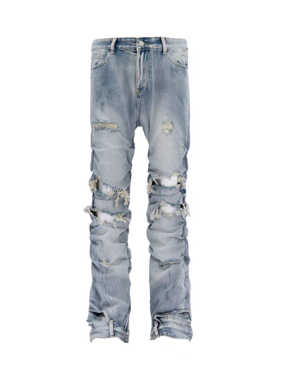 Designer × Vintage Heavyweight vintage vandalism fringe hip hop y2k jeans Size US 30 / EU 46 - 3 Thumbnail