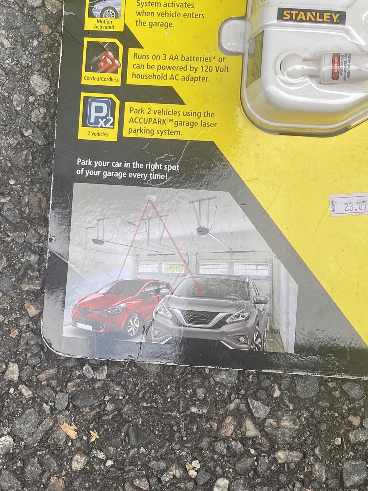 Stanley Blacker NEW Stanley Accupark Garage Parking 2 Car Laser Parking Size ONE SIZE - 5 Thumbnail
