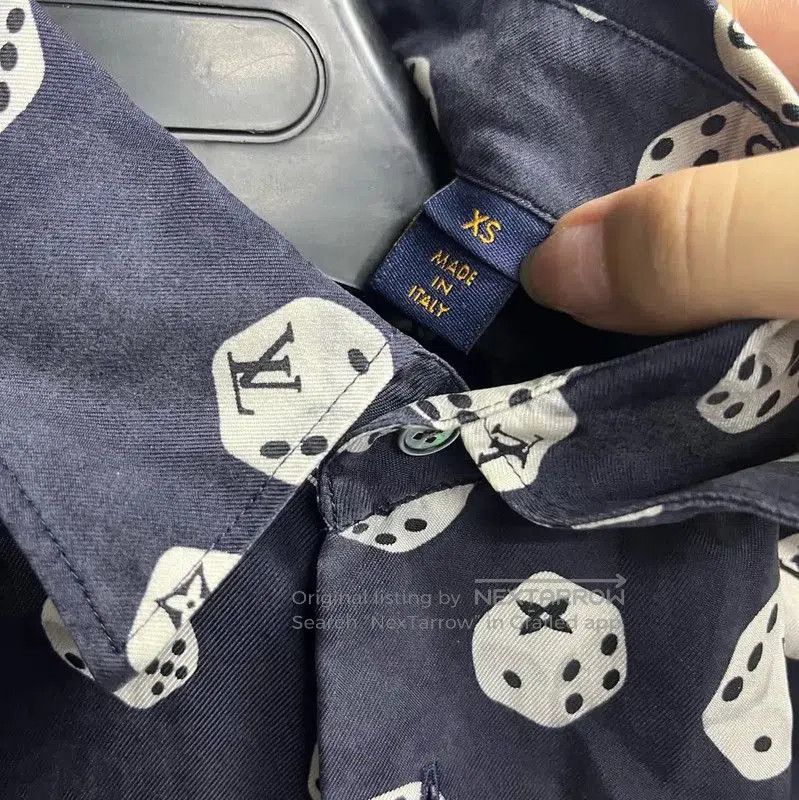 Louis Vuitton Louis Vuitton Blue Men's Silk Shirt . Size US XS / EU 42 / 0 - 6 Thumbnail